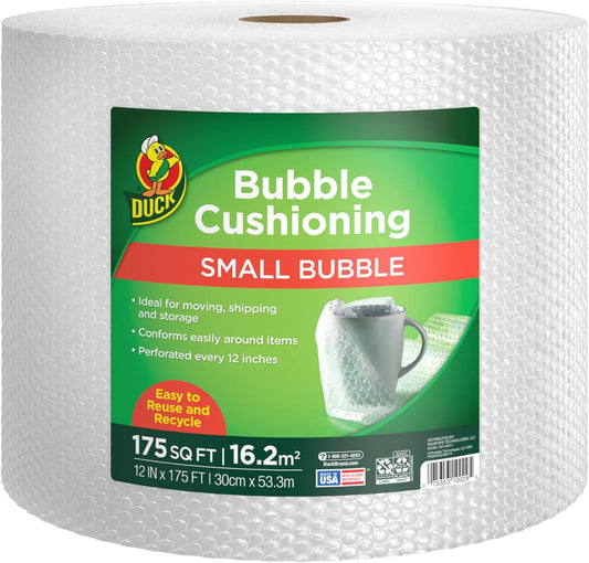 Bubble Wrap Roll, Original Bubble Cushioning, 12" x 175', Perforated Every 12", 1 Pack (12" x 175'), New
