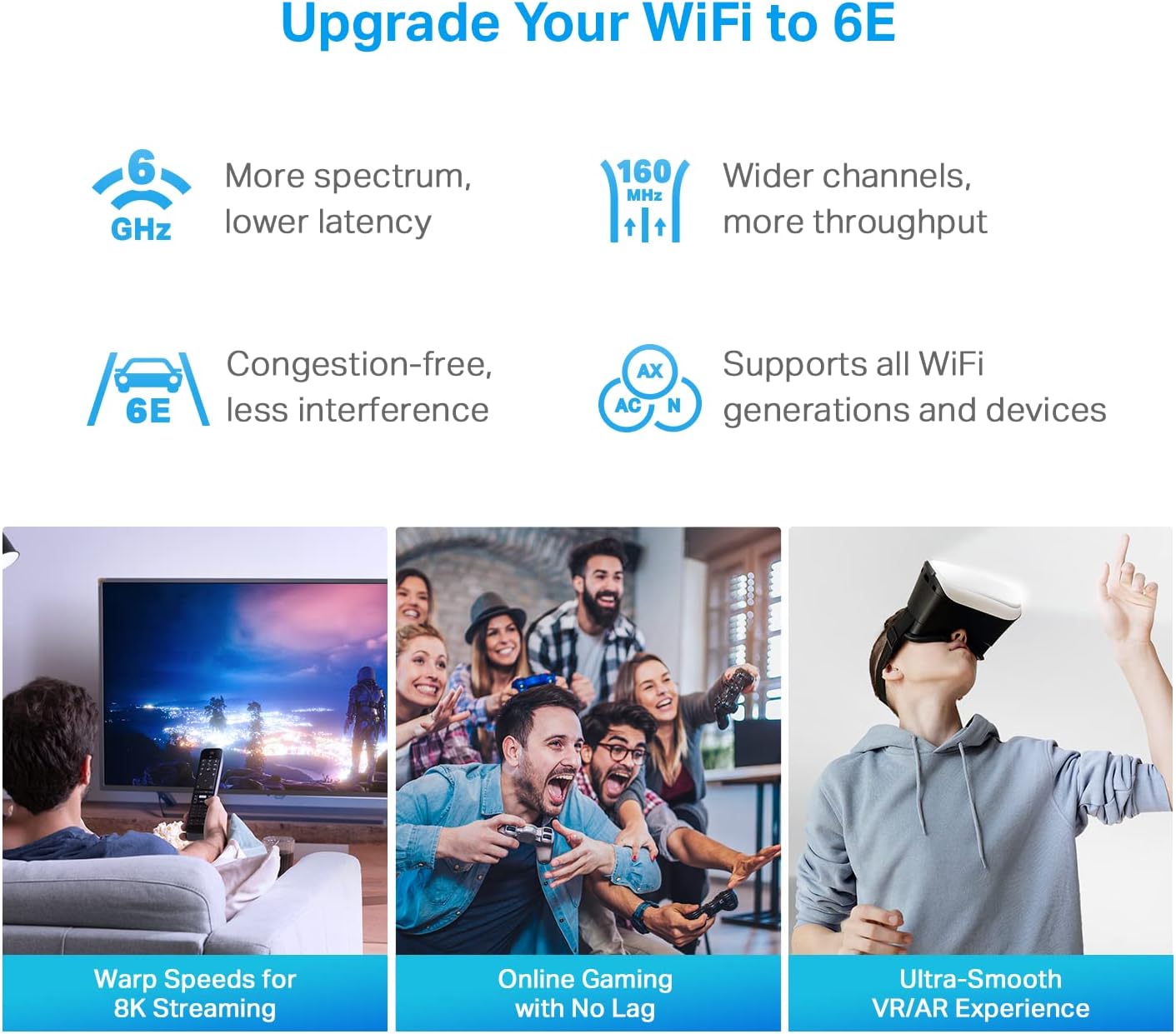 TP-Link Deco BE11000 Tri-Band WiFi 7 Mesh (Deco BE65 Pro) - 11 Gbps, 6 GHz/5 GHz/2.4 GHz Bands, 5 Gbps Ports, MLO, 320 MHz Channels, HomeShield, Universal Compatibility - 2-Pack
