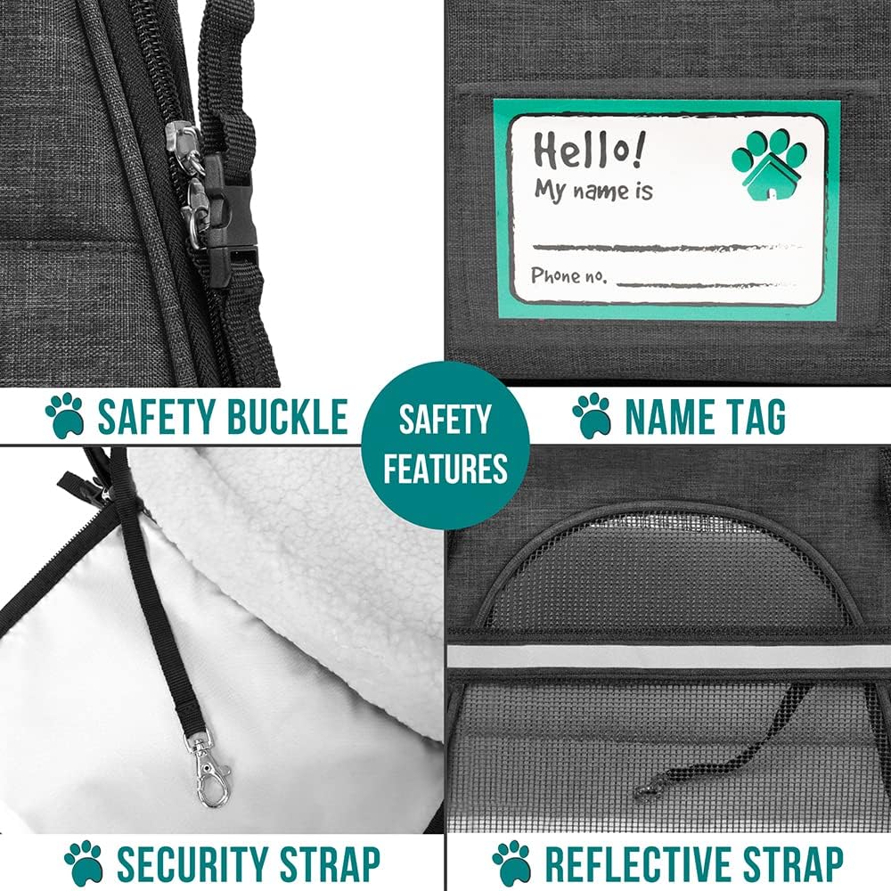 Premium Airline Approved Soft-Sided Pet Travel Carrier by PetAmi | Ventilated, Comfortable Design with Safety Features | Perfect For Plane or Car | Ideal for Small to Medium Sized Cats, Dogs, and Pets