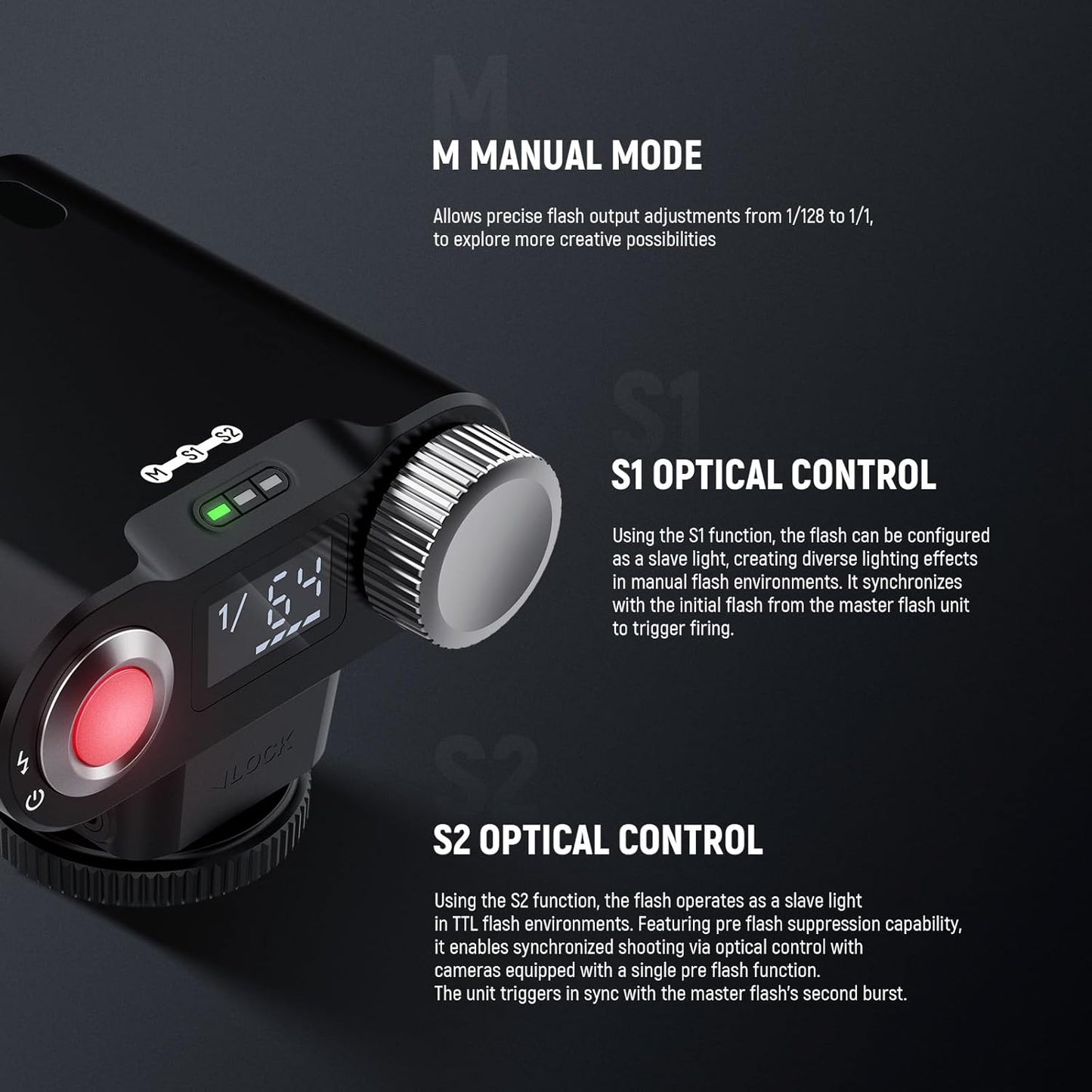 NEEWER Z160 SE Camera Flash, 20Ws GN15 6000±200K Speedlight, Manual 1/1-1/128 Power & S1/S2 Mode 3.7V/1200mAh Battery 650 Full Power Studio Light, Compatible with Canon Nikon Sony Fuji Olympus Cameras