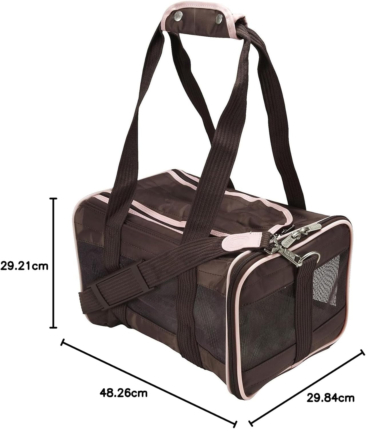 Sherpa Original Deluxe Travel Bag Pet Carrier, Airline Approved & Guaranteed-On-Board - Mesh Panels & Spring Frame, Locking Safety Zippers, Machine Washable Liner - Charcoal Gray, Medium