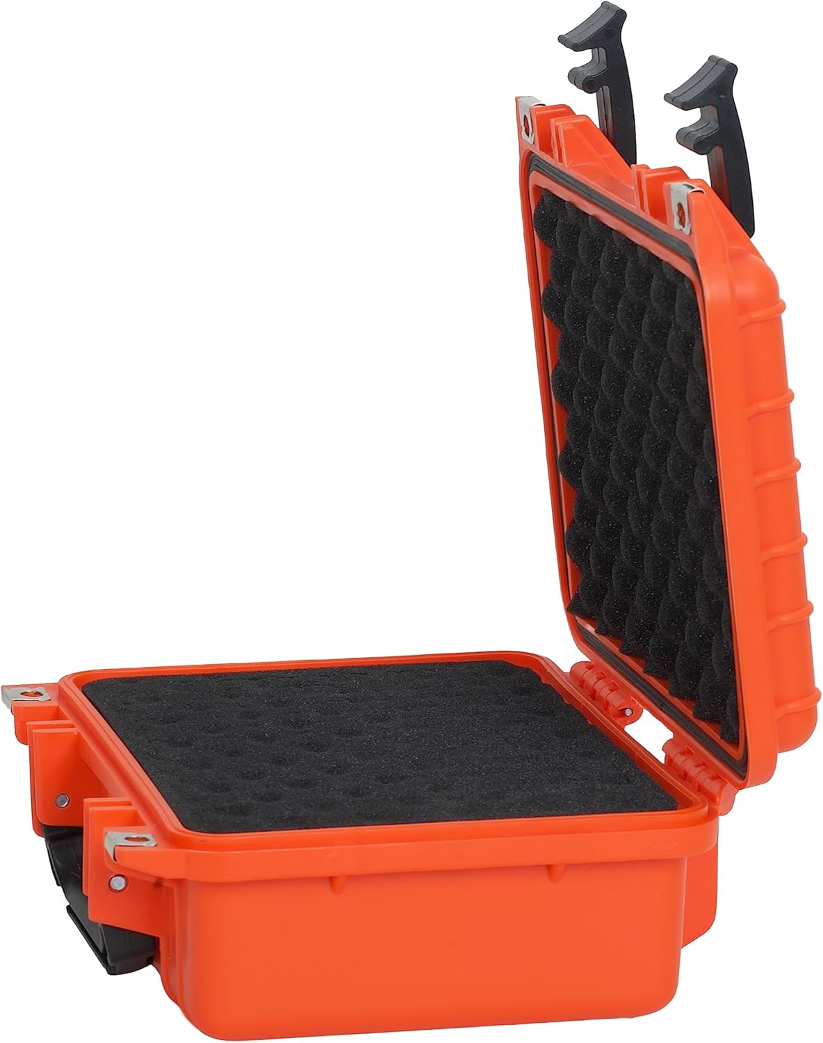 MEIJIA Portable All Weather Waterproof Protective Hard Case,Camera Case with Customizable Fit Foam,Fit Use of Drones, Camera, Equipments, 10.62inchx9.68inchx 4.87inch (Orange)