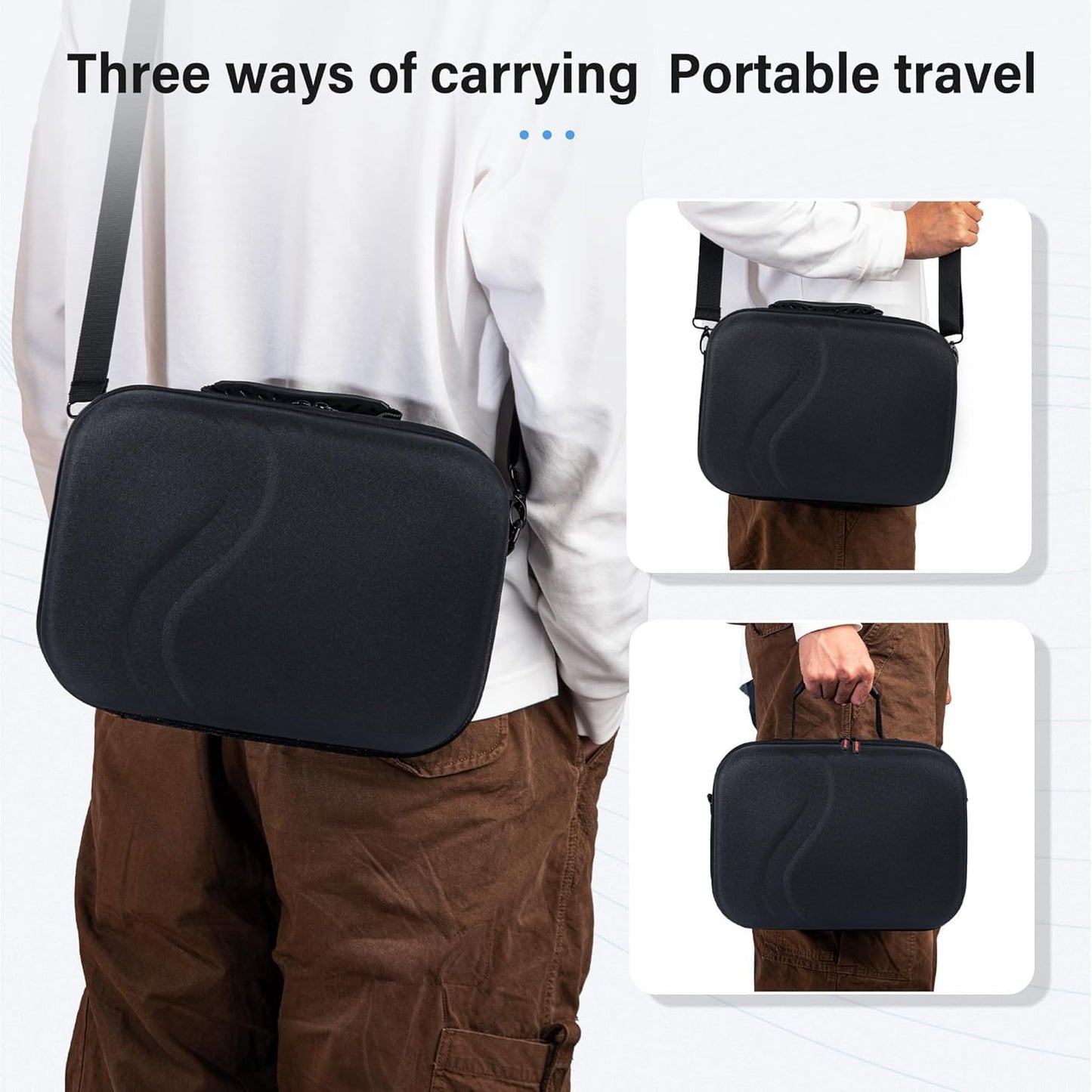 Large Carrying Case for Meta Quest 3S,Hard Travel Case for BOBOVR S3 Pro/Kiwi Design Battery Head Strap,Controllers and Other Accessories,Portable Storage Travel Bag for Oculus Quest 3S/Quest 3(Black)