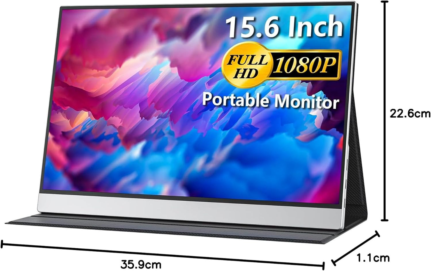 cocopar Portable Monitor 18.5 inch 1080P 100Hz 72% NTSC USB-C HDMI Large Portable Monitor for Laptop MacBook Xbox PS4/5 Switch