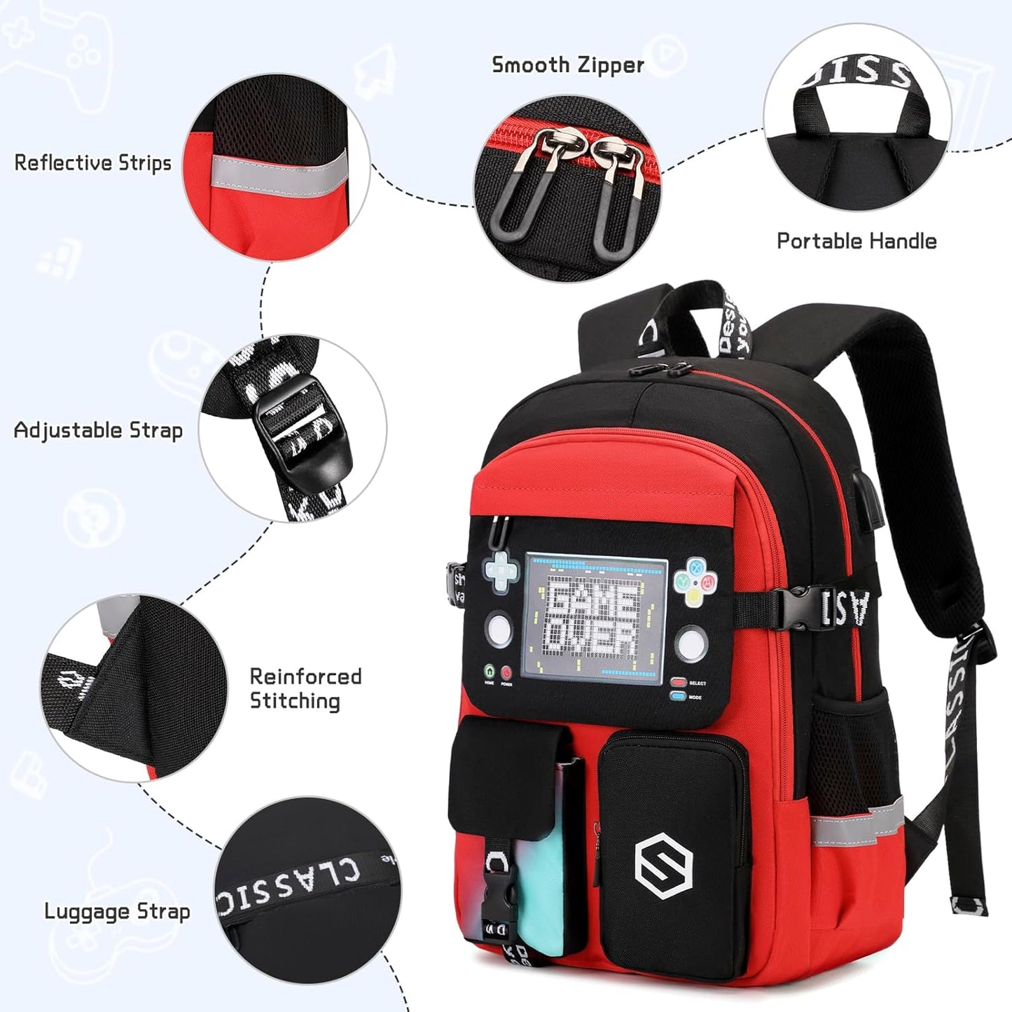 Scothen Cool Luminous School Backpacks for Boys