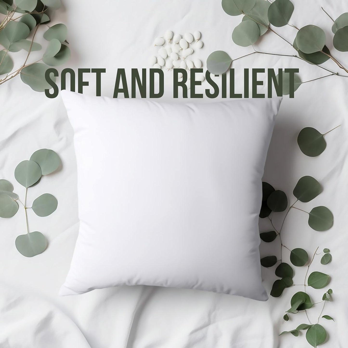 Utopia Bedding Throw Pillows (Set of 4, White), 18 x 18 Inches Pillows for Sofa, Bed and Couch Decorative Stuffer Pillow