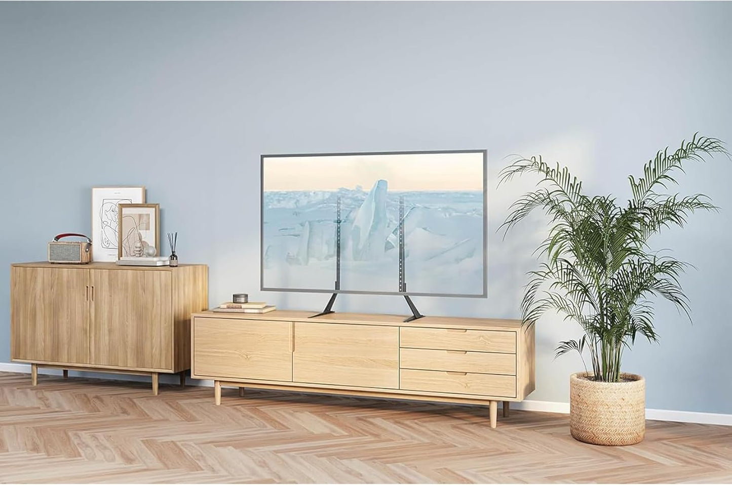 GPlus+ Universal Table Top TV Stand for Most 23 to 75 inch LCD LED Plasma Flat Screen TVs, TV Base Height Adjustable Leg Stand Holds up to 88 lbs/40Kg, VESA up to 800x600mm, LDT03-26L