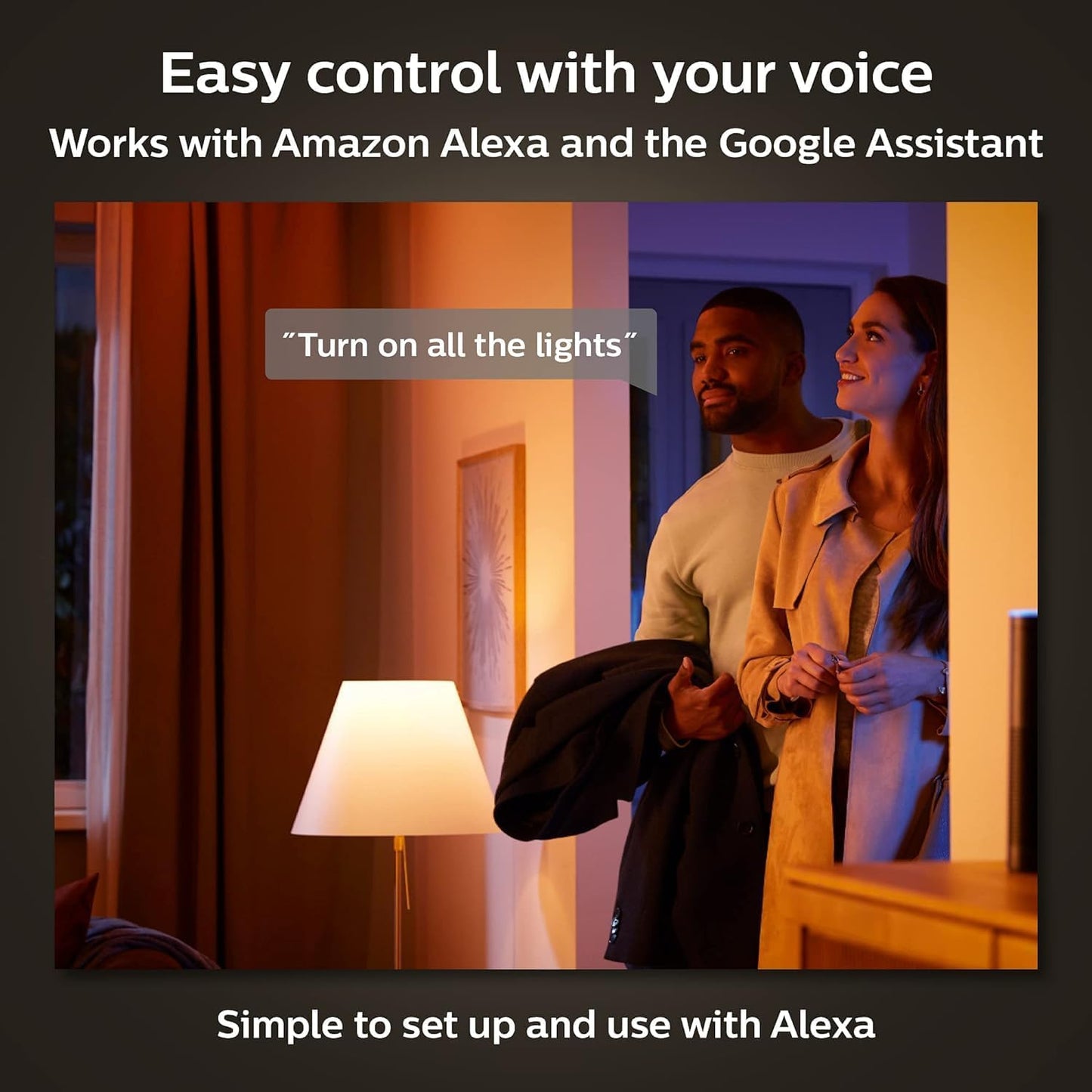 Philips Hue White and Colour Ambiance A19 E26 LED Smart Bulb, Bluetooth & Zigbee Compatible (Hue Hub Optional), Works with Alexa & Google Assistant A Certified for Humans Device (562785),3 Pack
