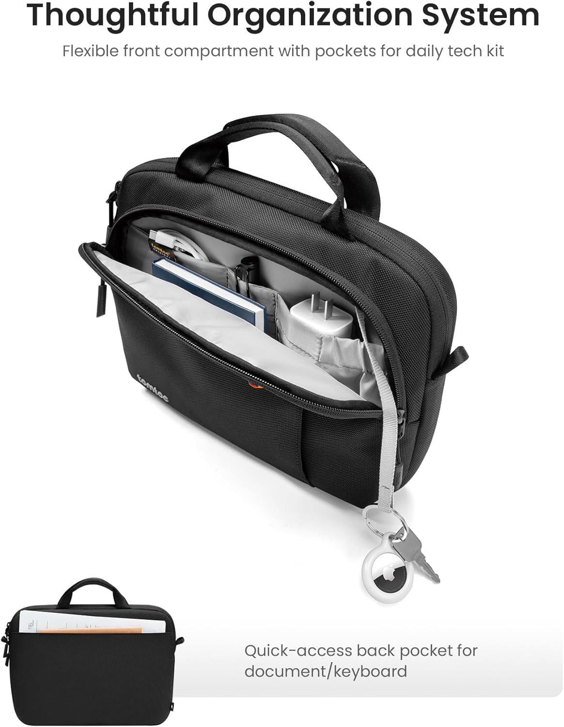 tomtoc 360 Protective Laptop Carrying Case for 16-inch MacBook Pro M4/M3/M2/M1 Pro/Max A3403 A3186 A2991 A2780, Water-resistant Laptop Shoulder Bag fits 15-inch MacBook Air M4 2025, M3/A3114, M2/A2941
