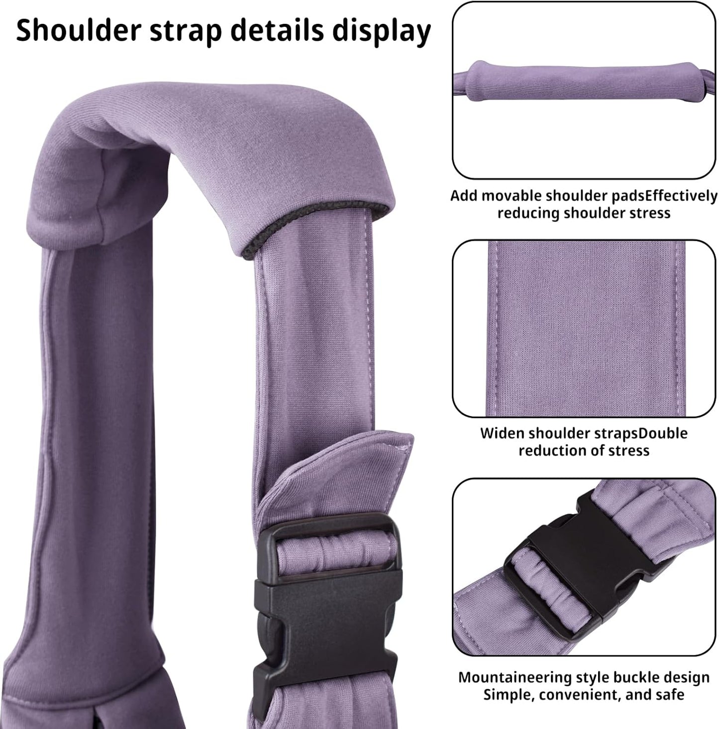 Cuby Adjustable Dog Cat Sling Padded Hard Bottom Pet Carrier Sling Soft Carrying Puppy Bag for Small Dogs Cats Outdoor Travel (Grayish-White)