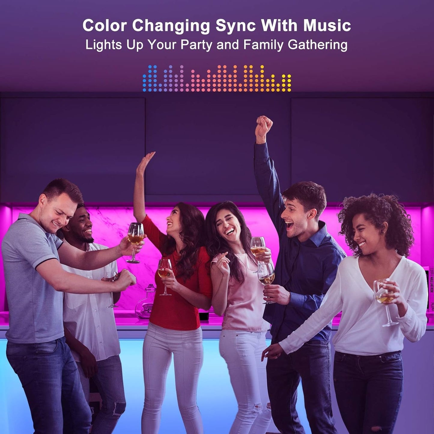 Purilite Select 2-Port RGB LED Strip Light Controller – Bluetooth App Control, Music Sync, Power Adapter Included