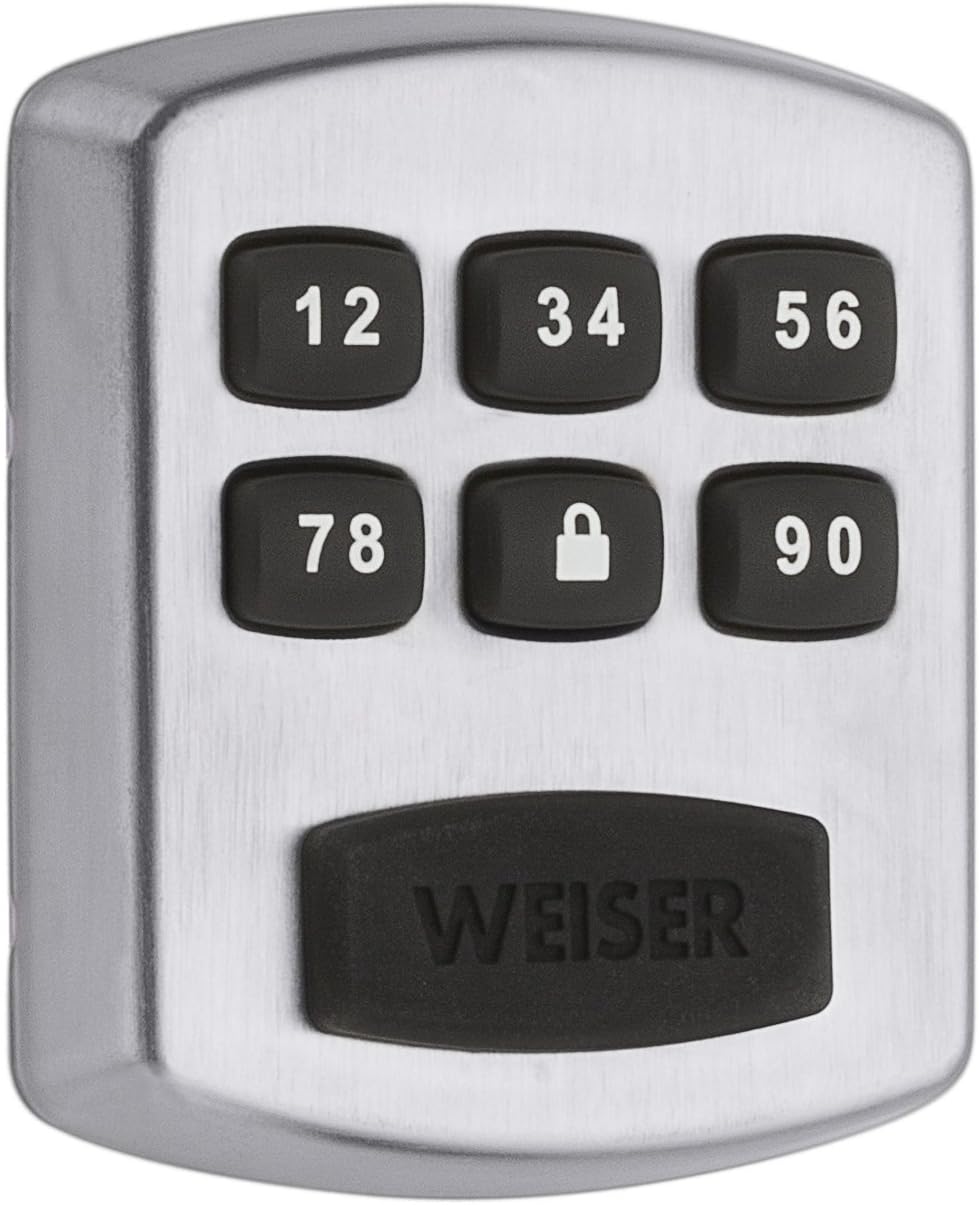 Weiser Powerbolt 3 Matte Black Keyless Entry Door Lock/Deadbolt Lock, 10-Button Keypad Door Lock with Auto Lock and 12-Month Battery Life, Electronic Door Locks for Front Door, Home Décor