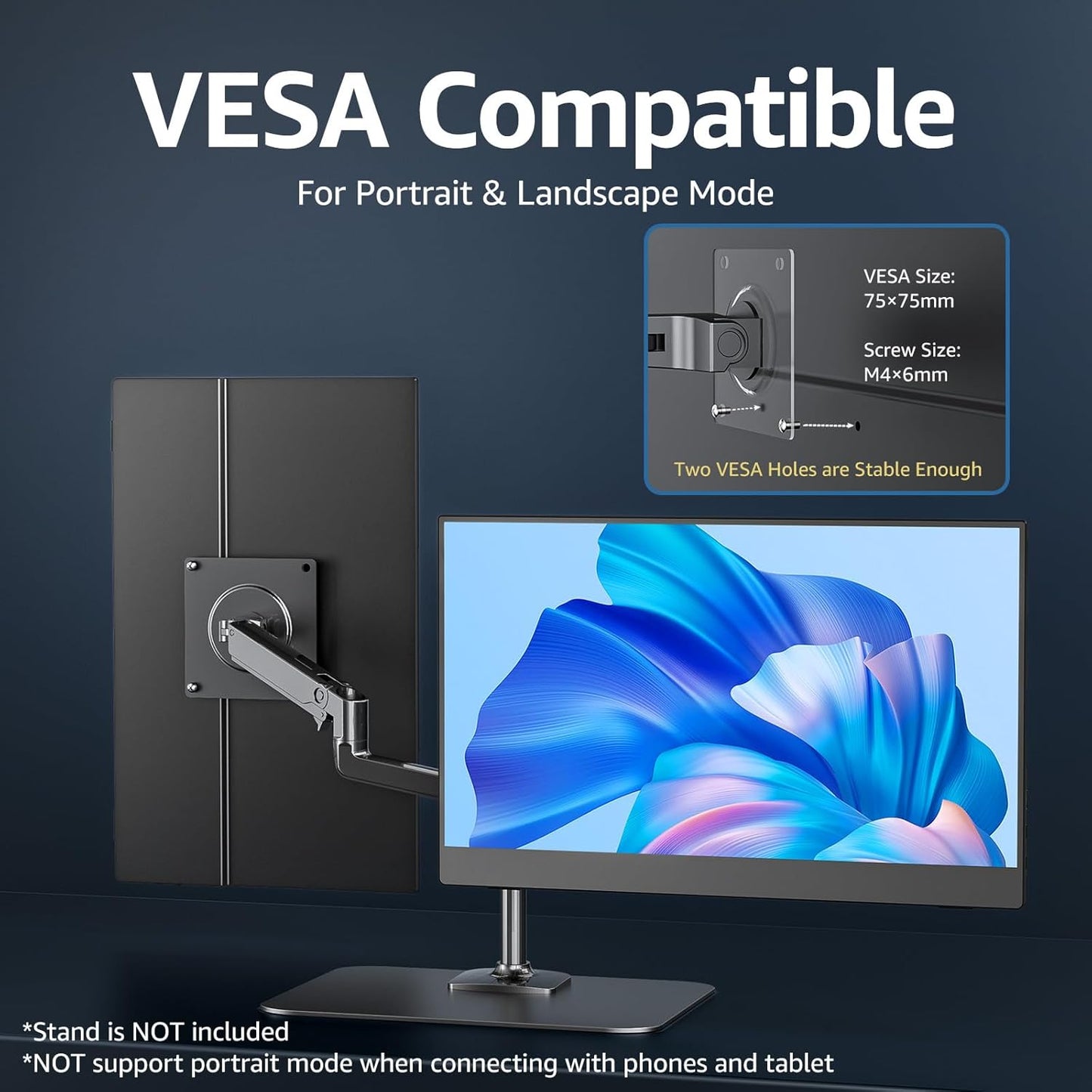 cocopar Portable Monitor 18.5 inch 1080P 100Hz 72% NTSC USB-C HDMI Large Portable Monitor for Laptop MacBook Xbox PS4/5 Switch