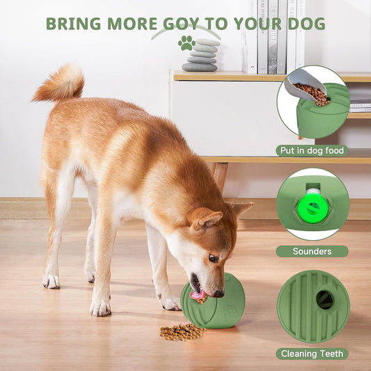 Atdoall Interactive Dog Puzzle Toy, Treat Dispensing Dog Enrichment Toy, Large Chew Toy - Puppy Boredom Relief, Dogs Treat Balls, Sturdy Frozen Treat Toy for Medium and Large Dogs - PuriLite