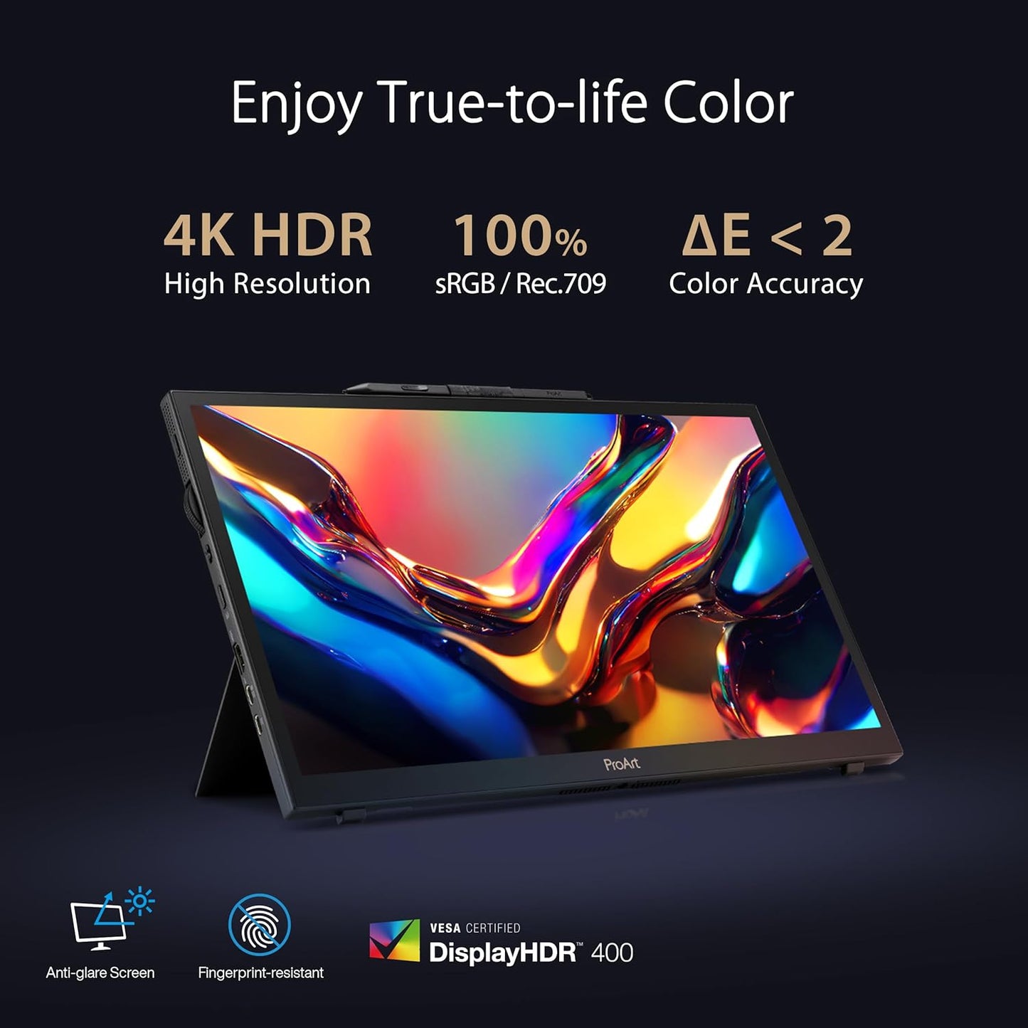 ASUS ProArt Display 27” 1440P Professional Monitor (PA278CGV) - IPS, QHD (2560 x 1440), 144Hz, 95% DCI-P3, ΔE < 2, Calman Verified, USB-C PD 90W, FreeSync Premium, DisplayHDR 400, Height Adjustable