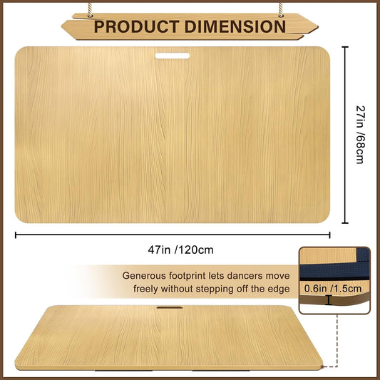 48"x27" Portable Tap Dance Floor Mat Non-Slip Shock Absorbing for Home