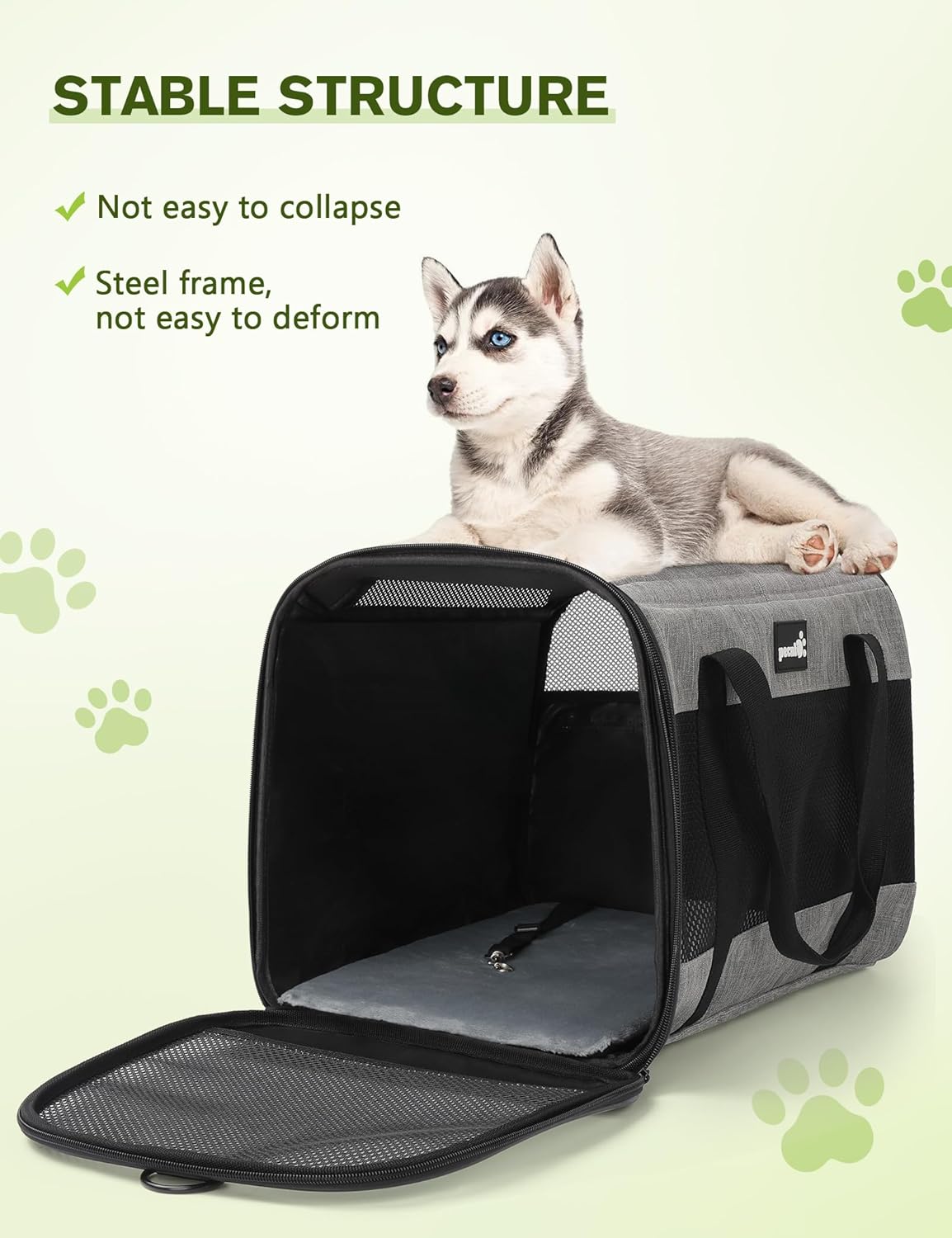 Pecute Cat Carrier Dog Carrier up to 15lbs,Pet Carrier for Cats and Puppies with Foldable Bowl, Soft-Sided Bag with Breathable Mesh, Suitable for Long and Short Trips Travel Camping Outdoor
