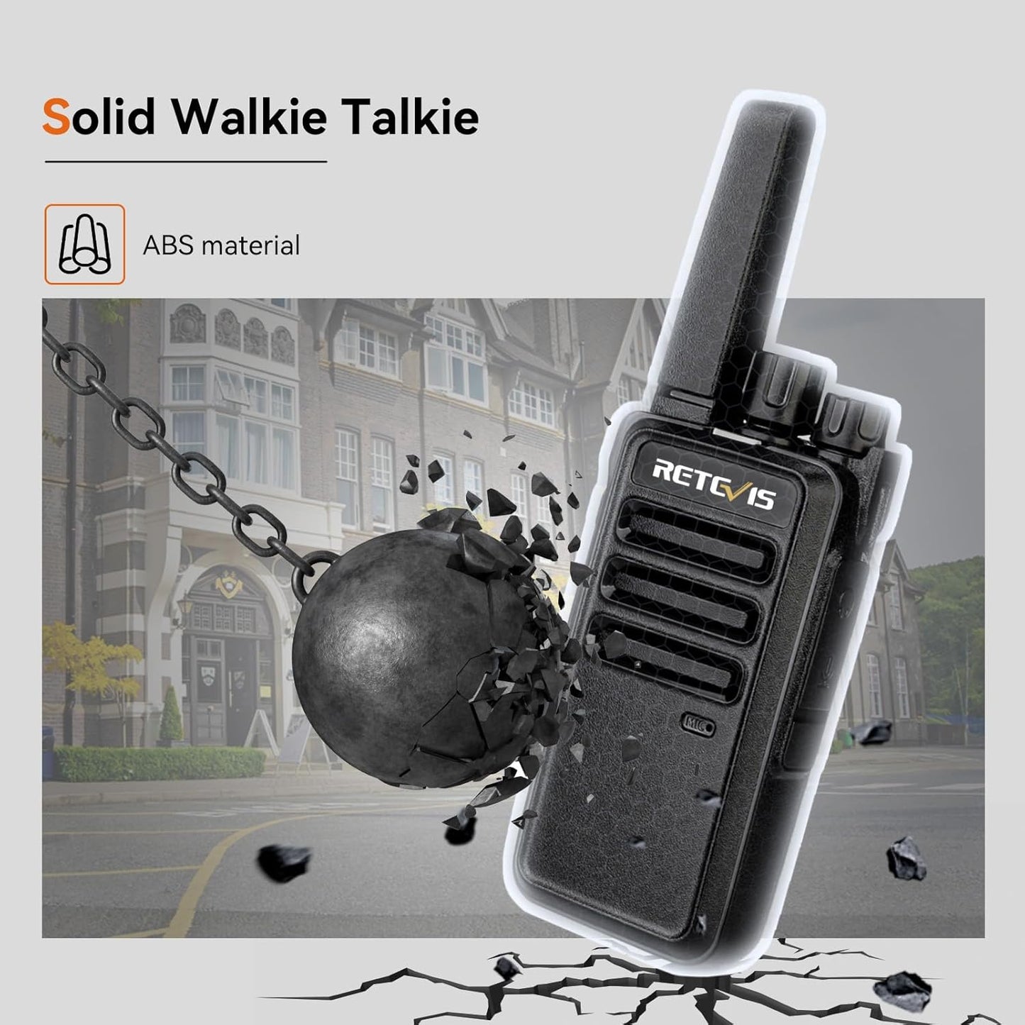 Retevis RT68H 2 Way Radios Long Range with 10 Way Charger,Walkie Talkies Rechargeable for Adults,Easier Charging,Easier Management,LED Display, Keypad Lock,Hands Free Compact Walkie Talkie (10 Pack)