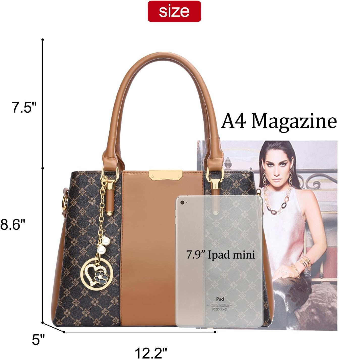 KKXIU Trendy Tote Bag for Women Lightweight Oxford Big Capacity Shoulder Purses and Handbags