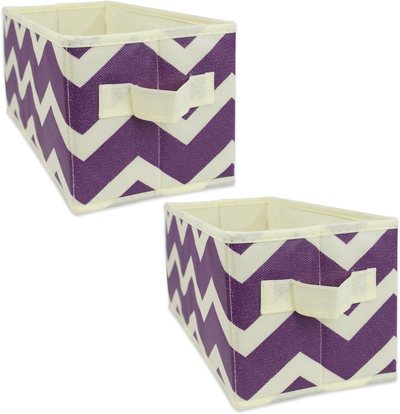 DII Foldable Fabric Storage Containers for Nurseries, Offices, Closets, Home Decor, Cube Organizers & Everyday Storage Needs, (Large - 11 x 11 x 11) Scroll Nautical Blue - Set of 2