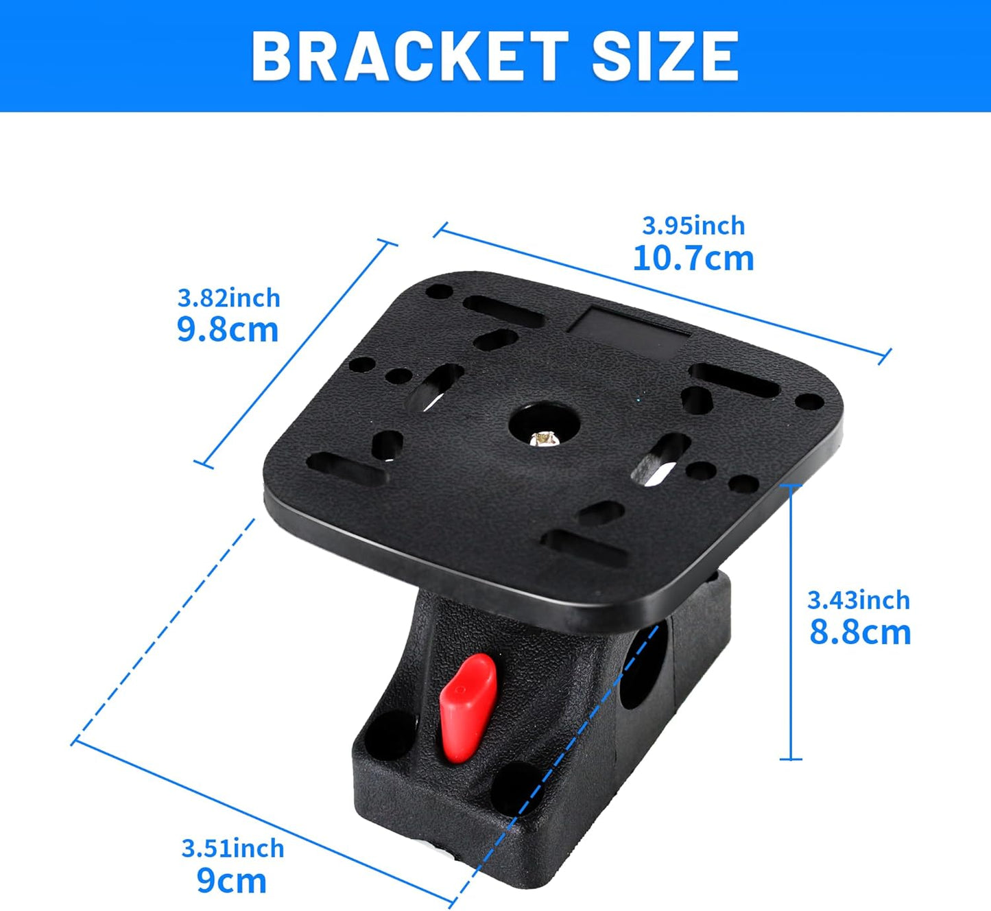 Xproutdoor Fish Finder Mounts for Boat, 360° Adjustable Fish Finder Mounting Brackets, Depth Finders Mount, Universal Marine Electronics Mounting Plate for Boat, Canoe, Kayak