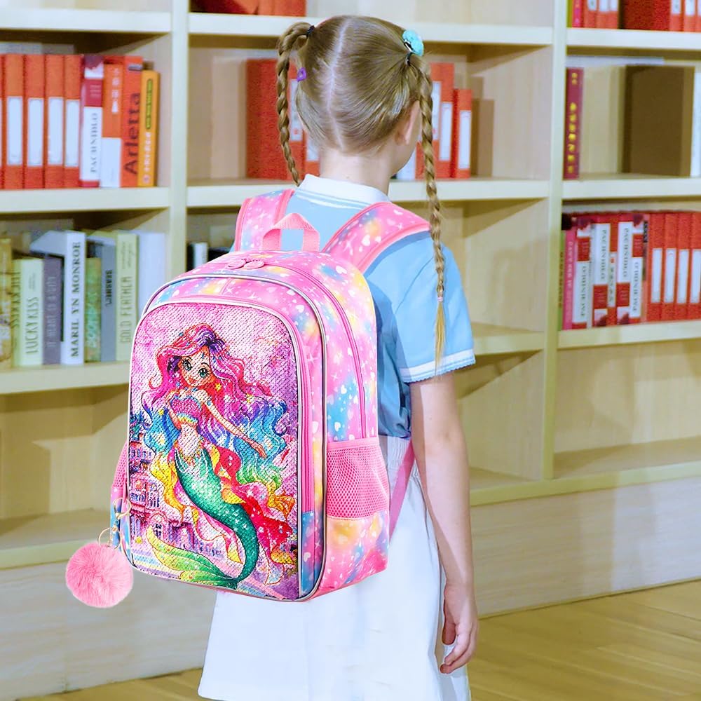 3pcs Backpack for Boys and Girls, 16” Kids Kindergarten Bookbag with Lunch Box, Cute Elementary Backpacks for Boy Girl