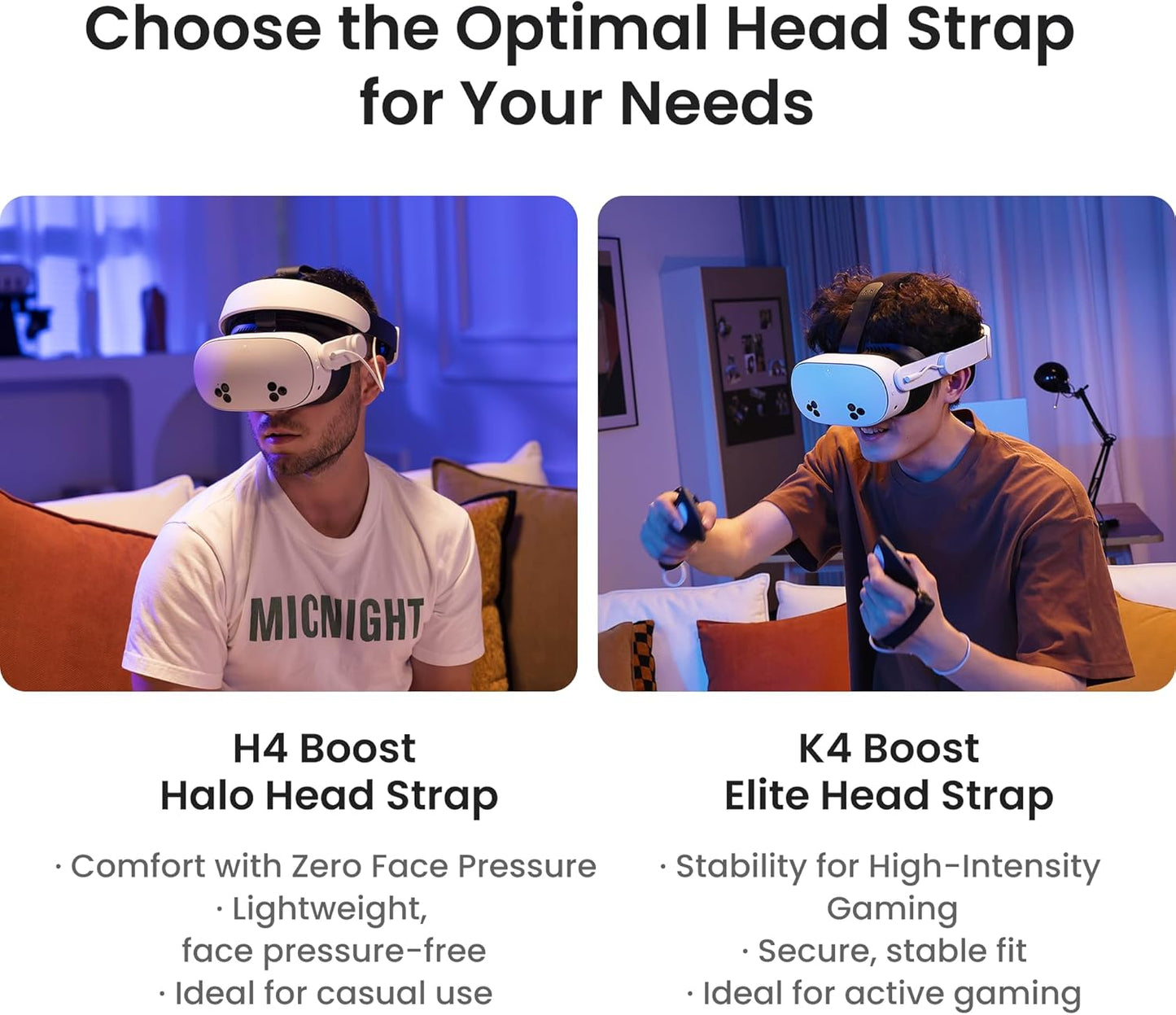 KIWI design H4 Boost Battery Halo Head Strap Compatible with Meta Quest 3 or Meta Quest 3S, Lightweight and DualFast Charging