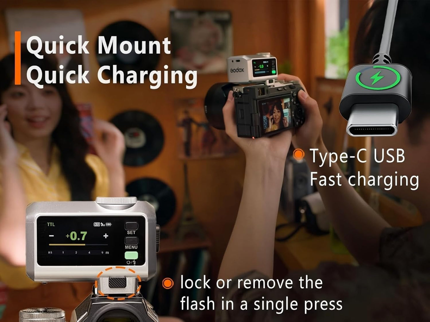 Godox iT30Pro S TTL Flash for Sony, Godox IT30 Pro S Camera Flash,iT30ProS 2.4G HSS 1/8000s, Full-Color Touchscreen,Compatible with a7IV a9III a7III a7CII a6000 a7C a7SIII ZV-E10 II a6500 (Black)