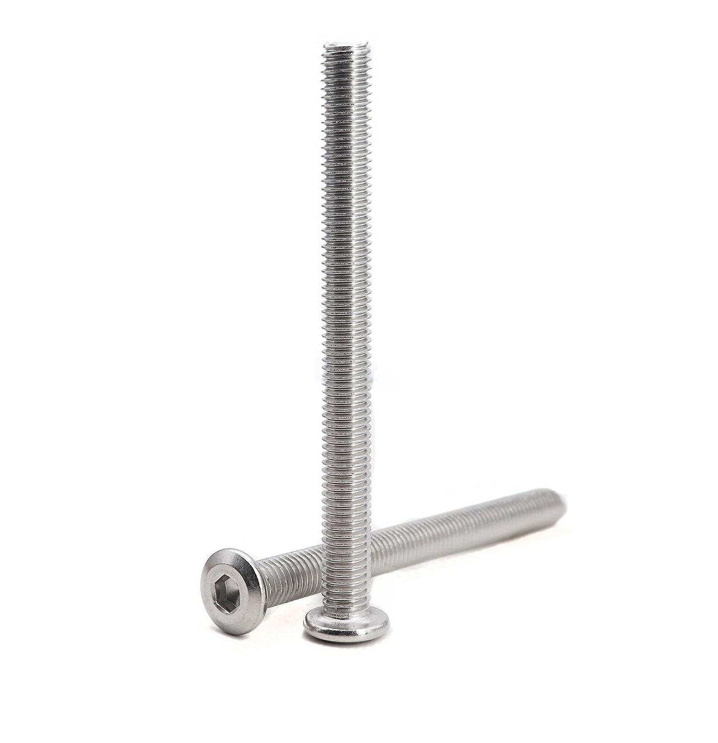 binifiMux 4pcs M10-1.25 x 70mm Serrated Flanged Hex Bolts Flange Hexagon Screws, Stainless Steel 18-8 (304), Plain Finish, DIN 6921