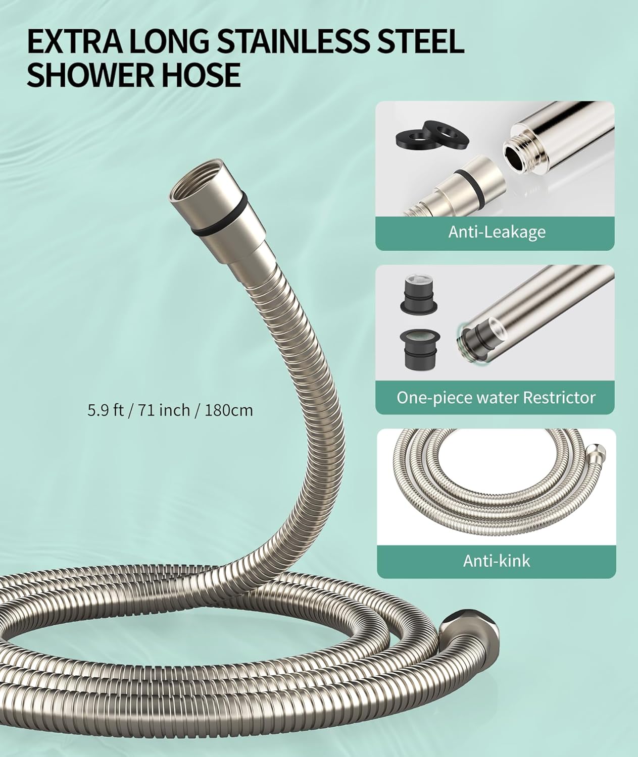Filtered Shower Head with Handheld, High Pressure 9 Spray Mode Chrome Showerhead with Filters,Detachable Shower Head,Water Softener Filters Beads for Hard Water -Remove Chlorine