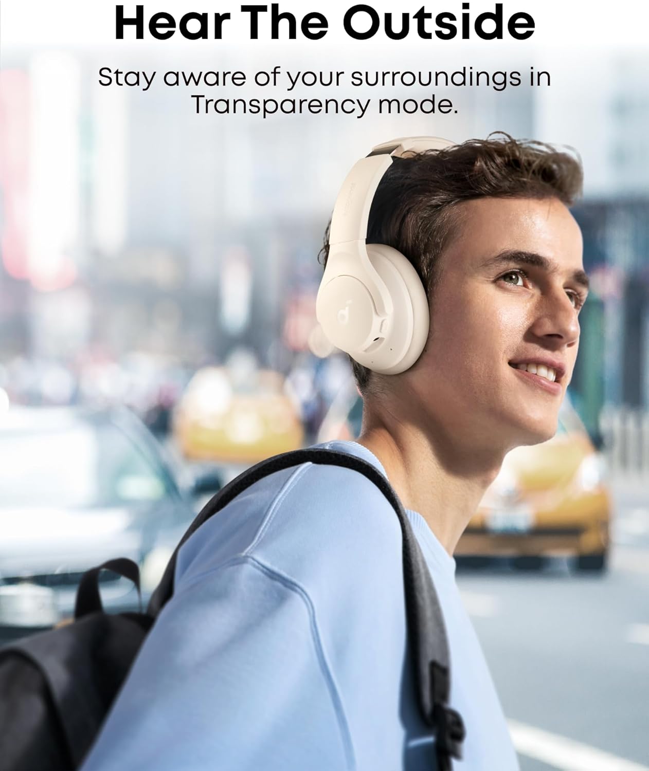 soundcore by Anker Q20i Hybrid Active Noise Cancelling Headphones, Wireless Over-Ear Bluetooth, 40H Long ANC Playtime, Hi-Res Audio, Big Bass, Customize via an App, Transparency Mode, Ideal for Travel