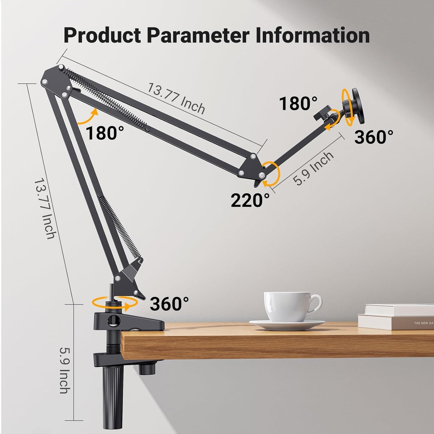 UGREEN Magsafe Gooseneck Phone Stand Holder for Bed Desk Upgraded Sturdy Long Adjutable Arm, Magnetic Overhead Cell Phone Arm Stand, Bed Phone Holder Compatible with Magsafe iPhone 16 15 14 13 Pro Max
