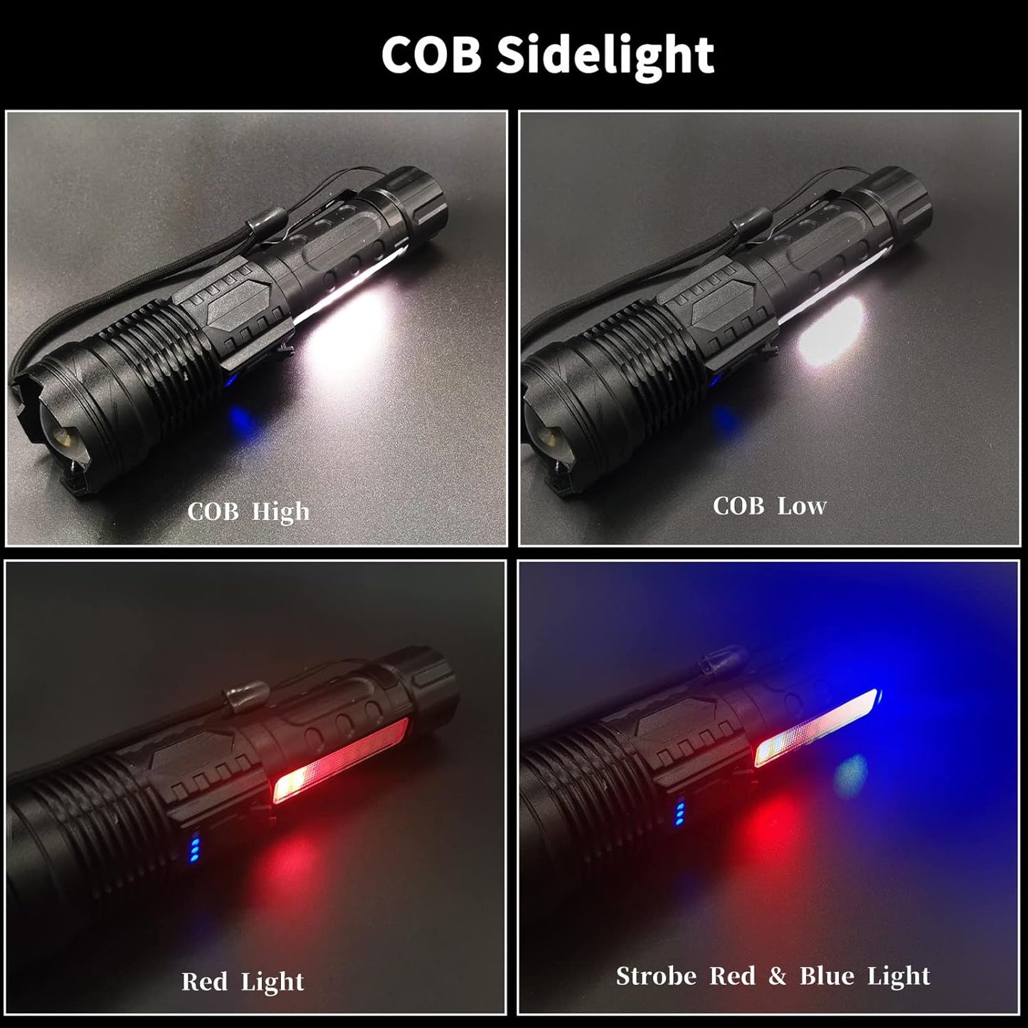 Flashlight Rechargeable 5 Modes of 10000 High Lumen,IPX6 Waterproof Flashlight,LED Flashlight Ultra Bright,Portable Flashlight for Outdoor Activities Such as Camping,Cycling,Mountain