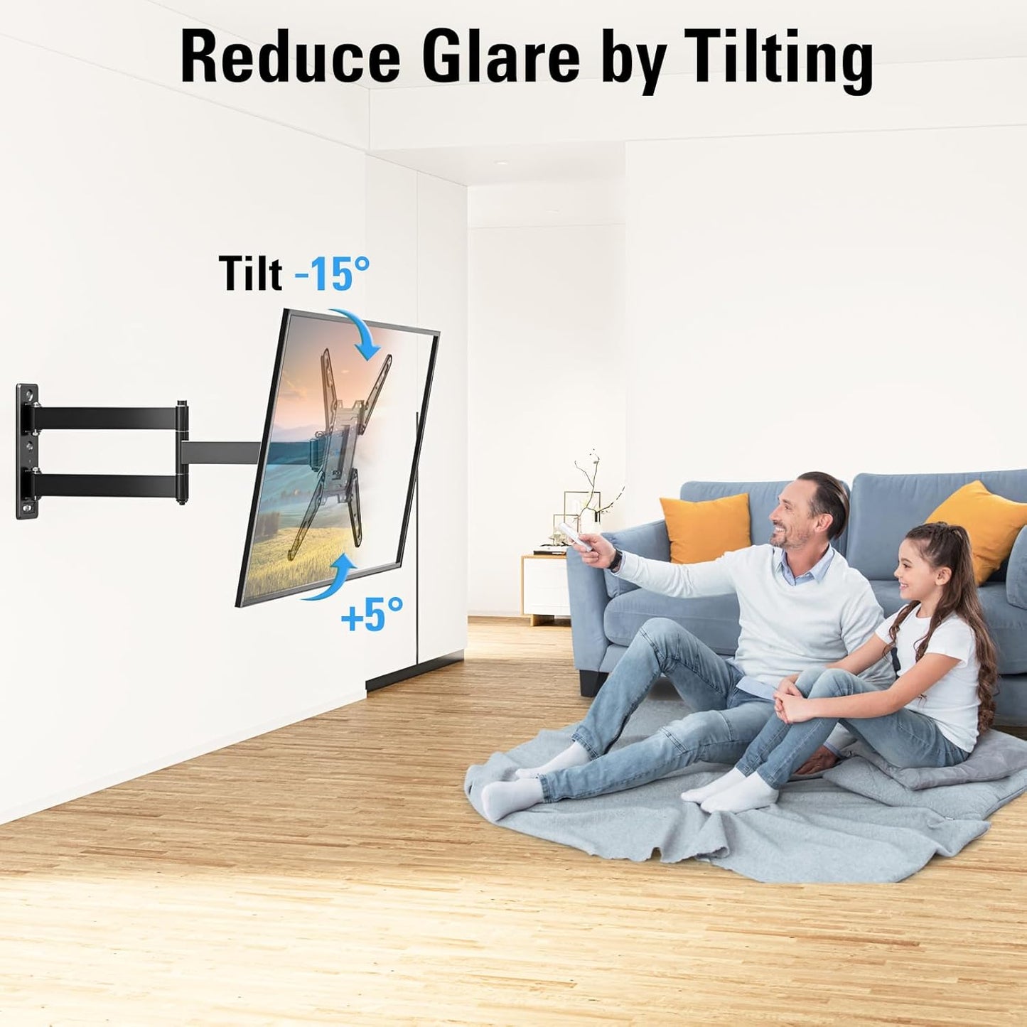 Mounting Dream Long Arm TV Wall Mount for Most 26-65 Inch TVs, 30 Inch Long Extension TV Mount Swivel and Tilt, Full Motion Wall Mount TV Bracket Fit Max VESA 400x400mm,Up to 99 lbs, MD2286-M