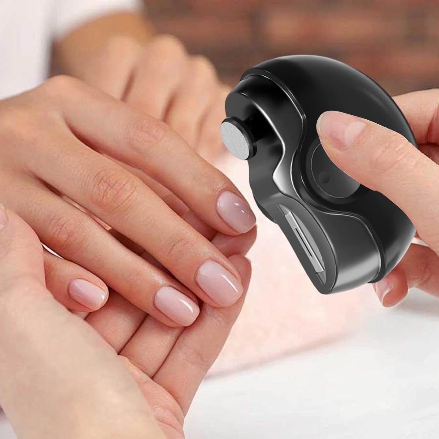 Huvqianu Professional Electric Nail Clippers, Cordless, Rechargeable, Safe for Seniors & Kids, Modern Style, Red, ABS Material