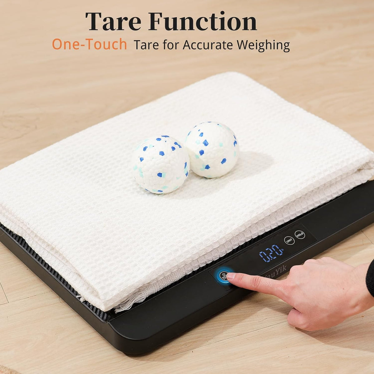 YAUYIK Digital Pet Scale, Baby Scale with Non-Slip Mat, Up to 88lb, Black