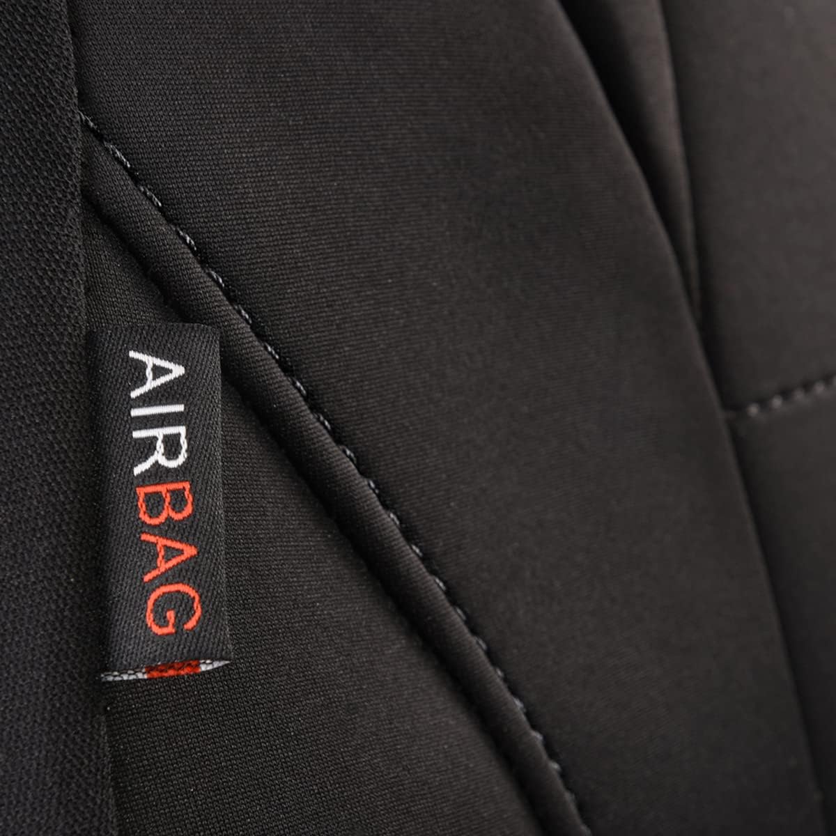 CAR Pass Neoprene Waterproof Two Front Car Seat Covers Set- Universal Fit for Vehicles, Airbag Compatiable(Black)