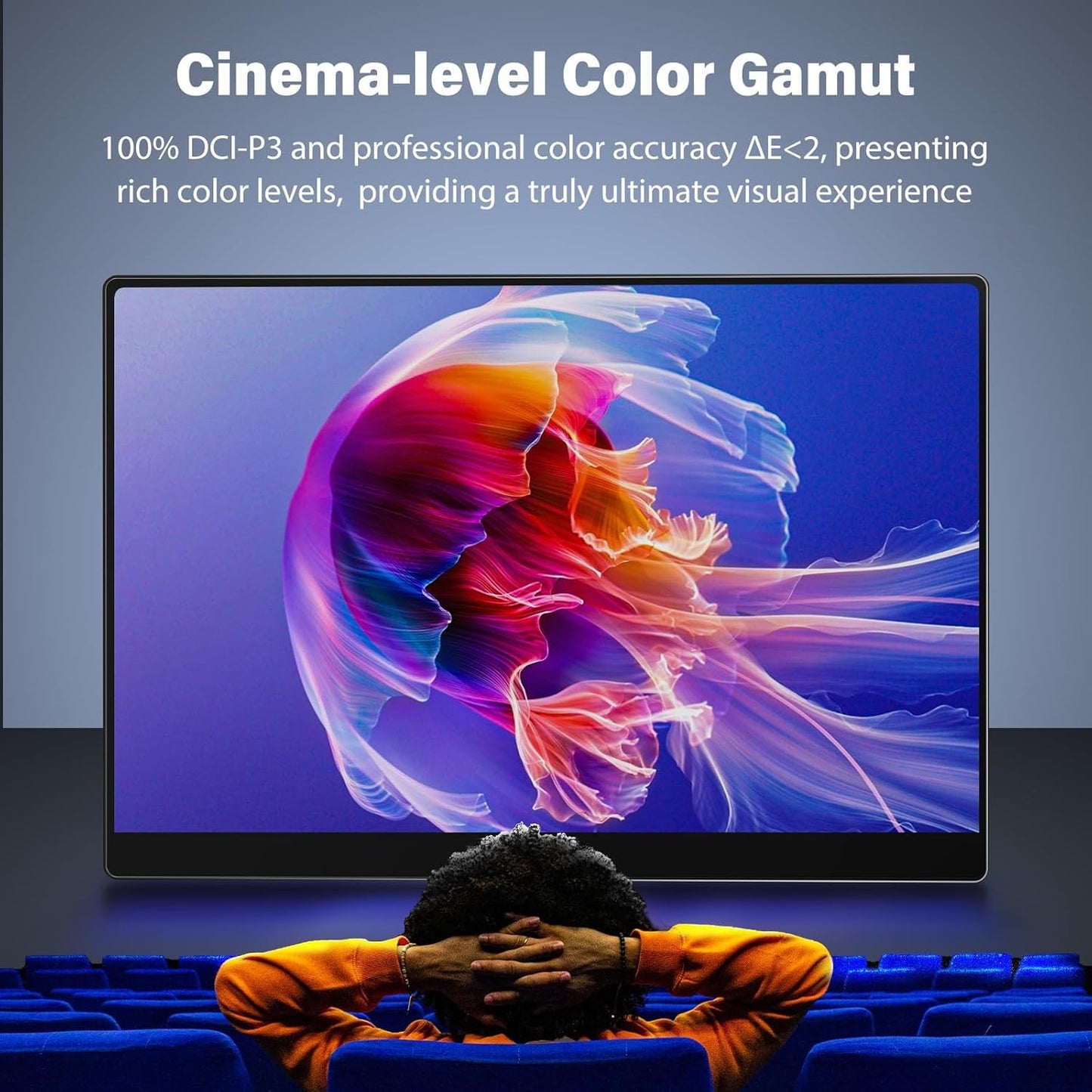 InnoView 4K OLED Portable Monitor, 14 Inch OLED Monitor for Laptop, 100% DCI-P3, 1MS with Speaker and Stand, USB-C HDMI High-end Screen for Laptop PC MAC Phone PS4 Xbox Switch