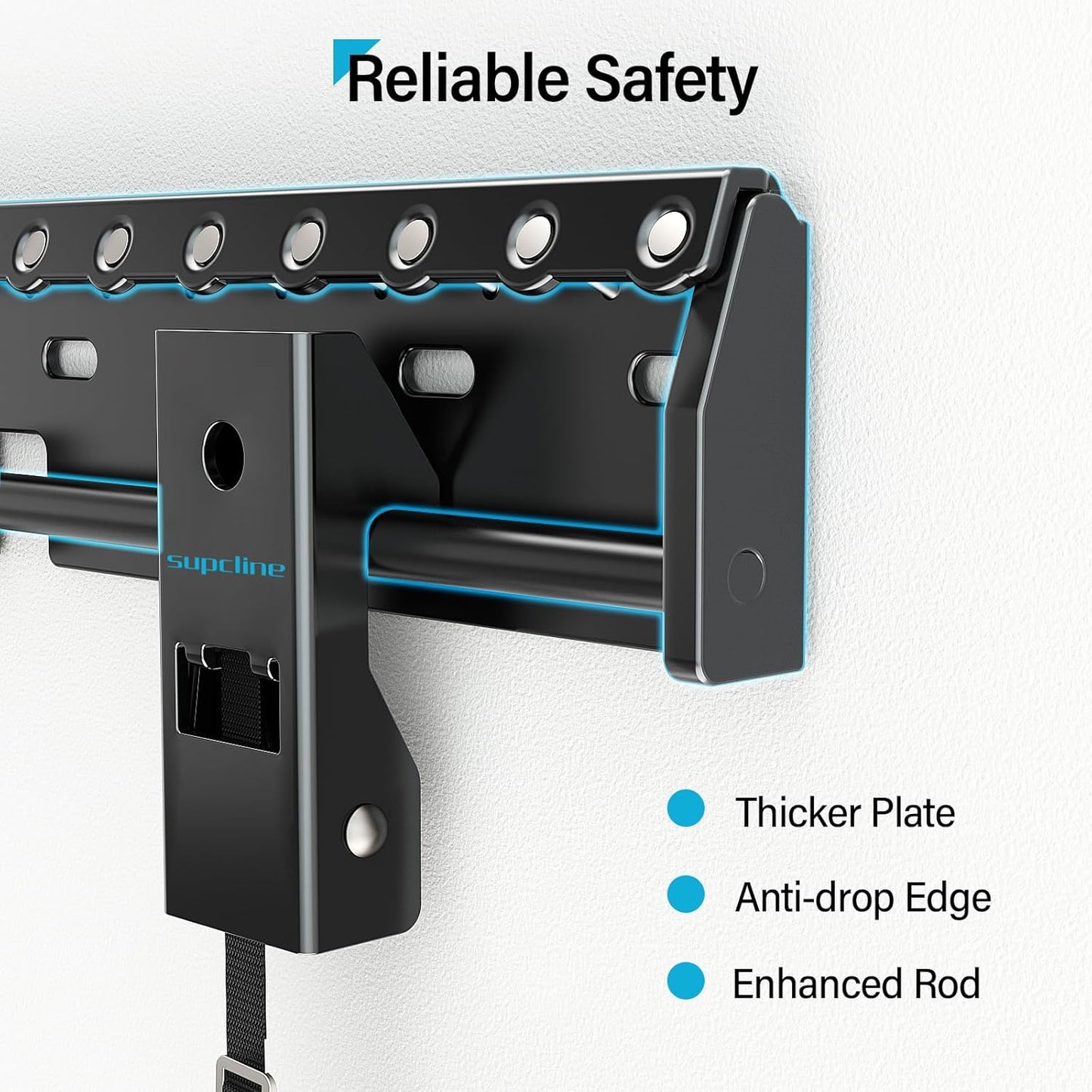 Supcline TV Wall Mount for 26-65 Inch TV up to 154 lbs, Studless Wall Mount TV Bracket with Max VESA 400x400mm, Low Profile Drywall TV Mount, Easy Install No Stud TV Mount