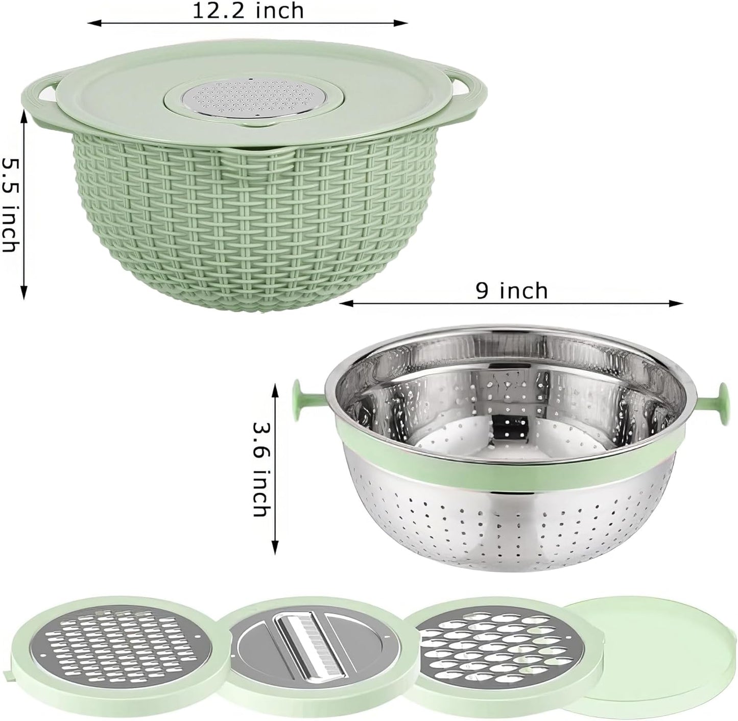 Purilite Select 7-in-1 Multipurpose Colander & Grater Set