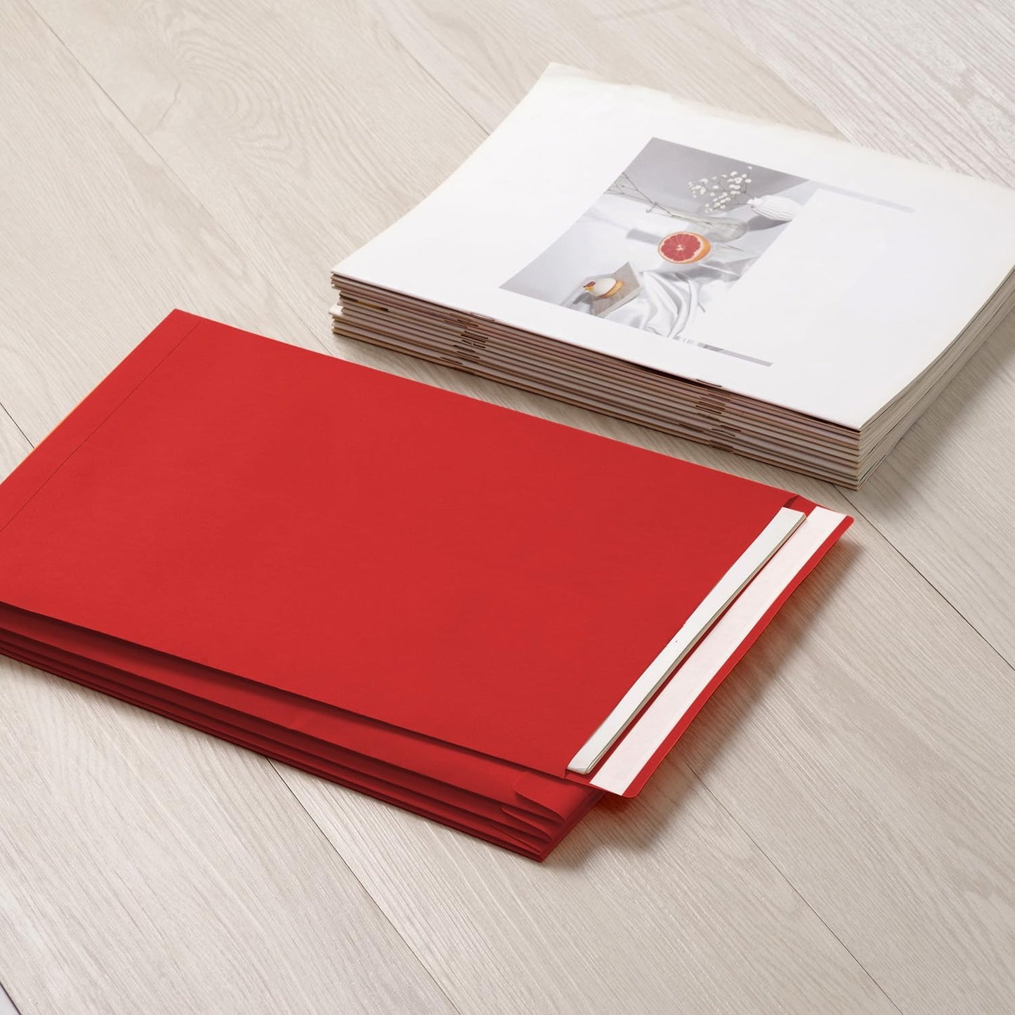 Tanshuqin 9" x 12.75" Self-Seal Catalog Envelopes 32lb Kraft Envelopes for Invitation Cards, Organizing and Storage, Pictures, Photos, Documents (100 PCS)