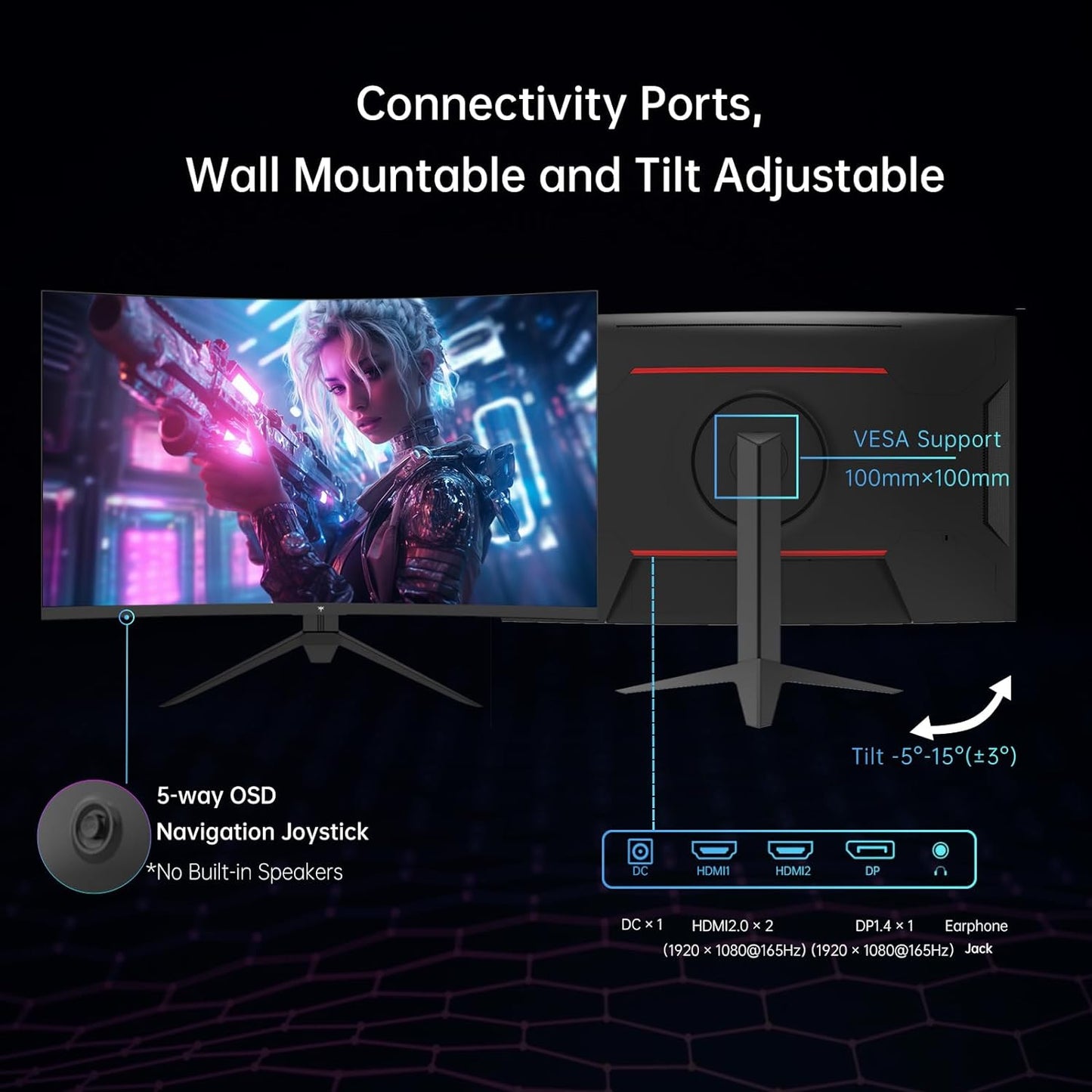 KTC 32 Inch 2K Computer Monitor, IPS 1440p Monitor with Ultra-Thin Bezels, HDR10, Freesync/G-sync, HDMI/DP Ports, Tilt Adjustable, Eyecare, Ideal for Business, Office, and Casual Gaming