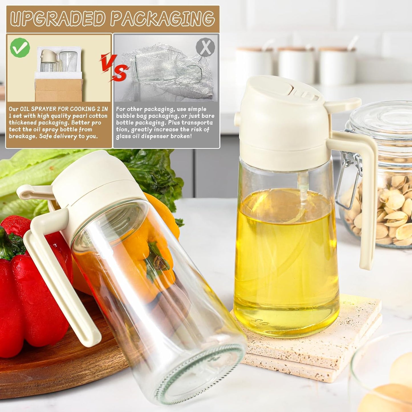 Purilite Select 2-in-1 Glass Oil Dispenser