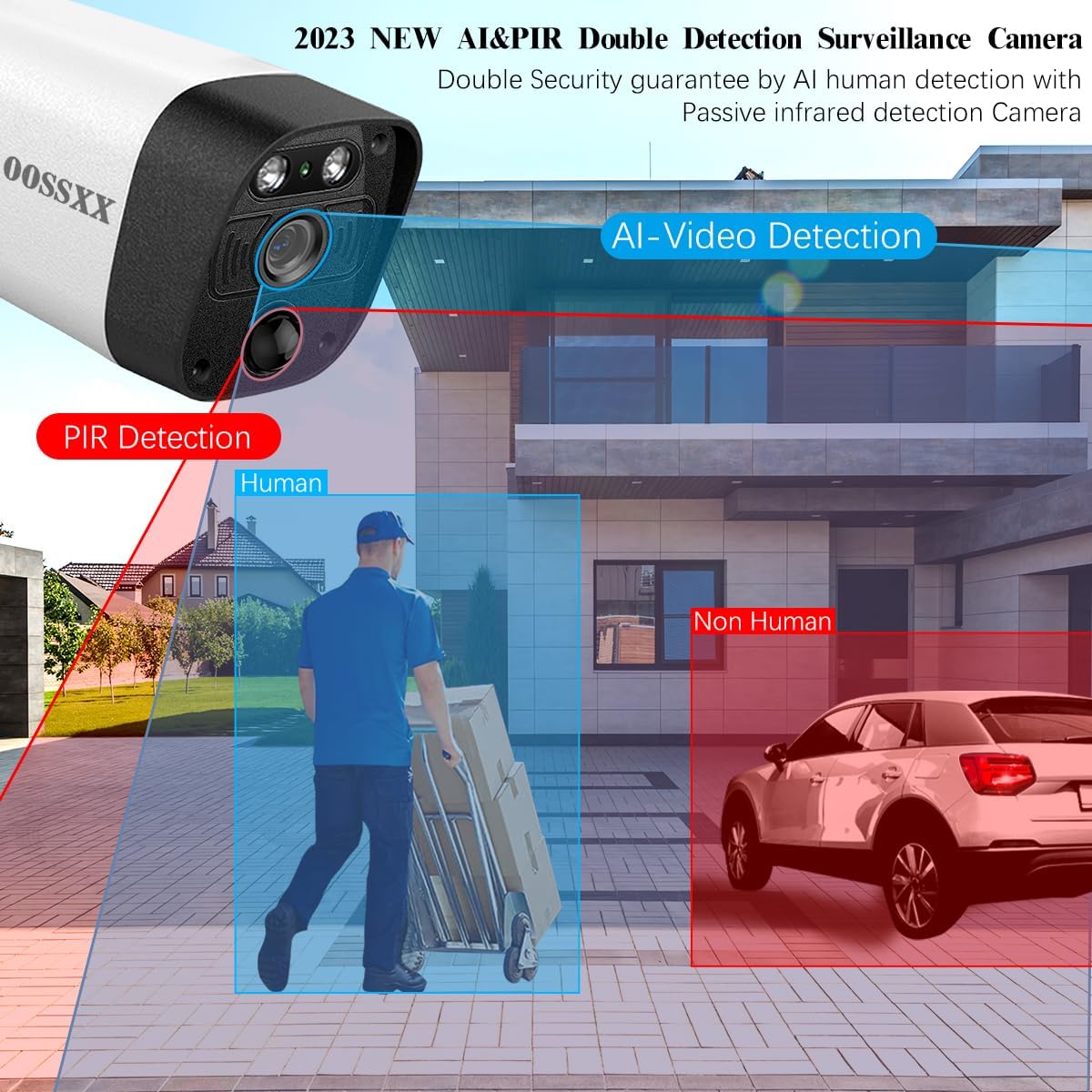 (4K/8.0MP,130°Ultra Wide Angle,2-Way Audio) Wired PoE Camera System with Monitor Outdoor IP Camera for House Indoor Home Security Systems, PIR Surveillance Cameras Video DVR Set