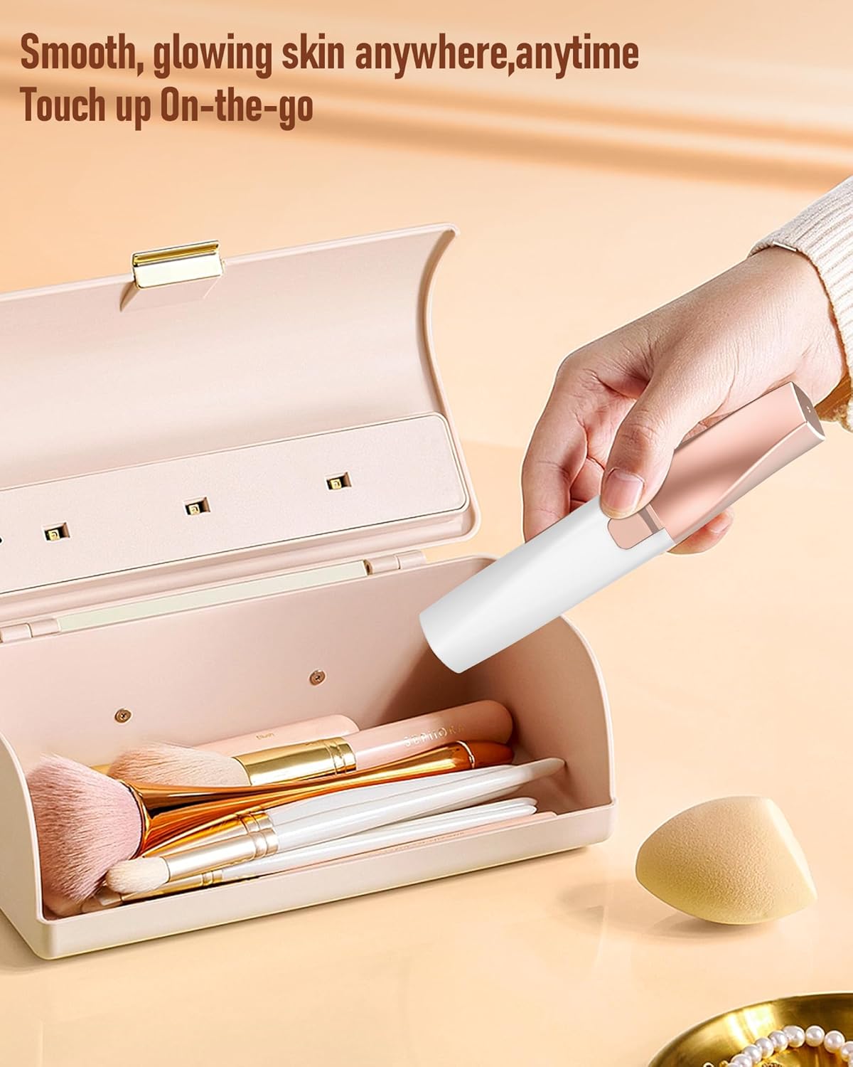 Purilite Select 2-in-1 Rechargeable Facial Hair Remover & Eyebrow Trimmer for Women
