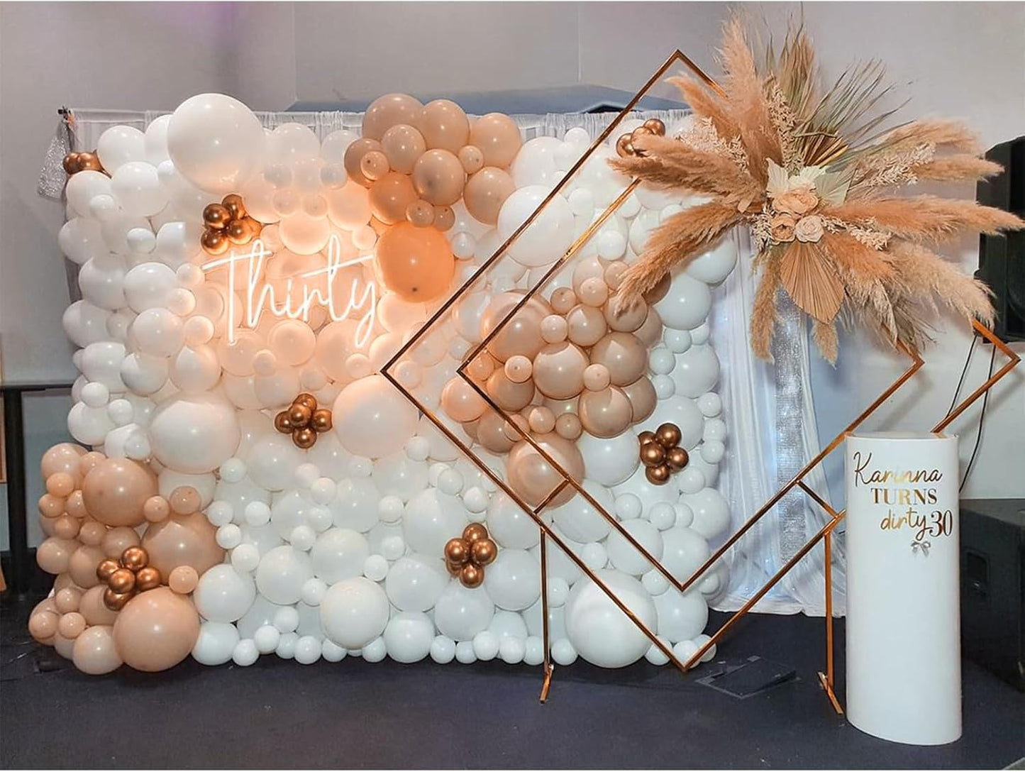 Gold Metallic Chrome Latex Balloon Arch Kit, 102PCS 18In 12In 10In 5In Arch Garland For Festival Picnic, Engagement, Wedding, Birthday Party, Gold Theme Anniversary Decoration With 33FT Ribbon