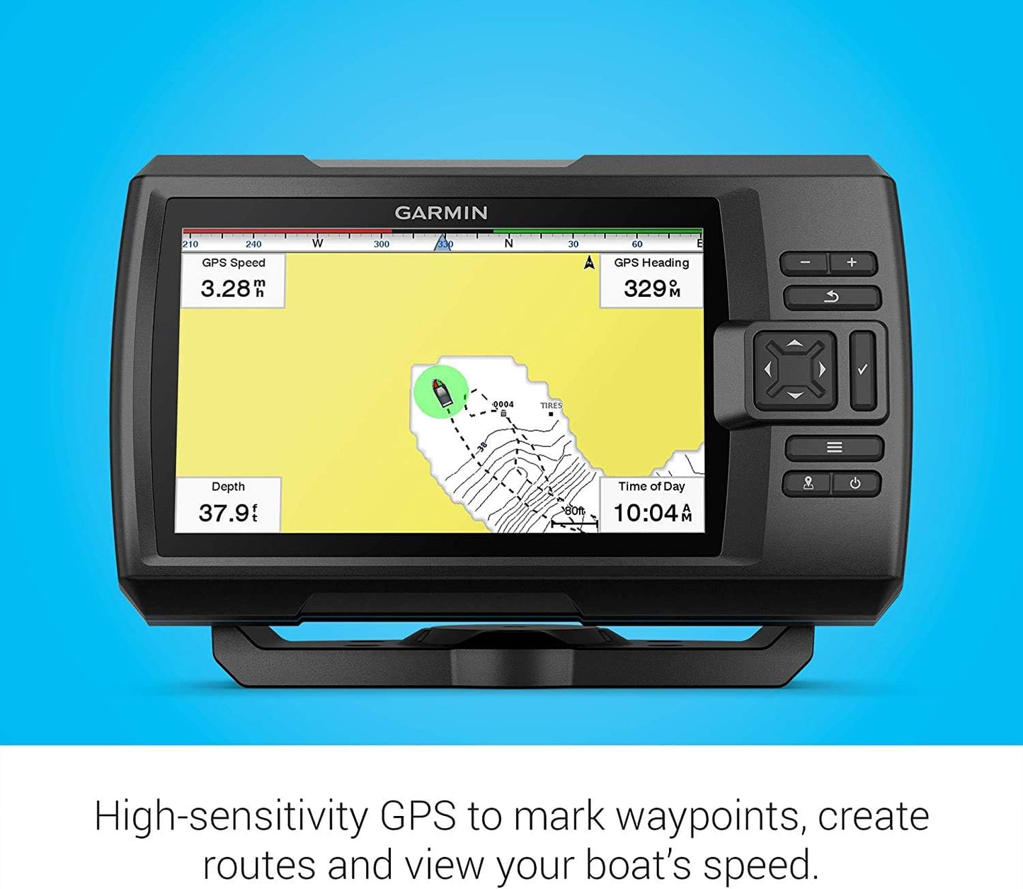 Garmin Striker Vivid 4cv Bundle with Transducer and Protective Cover, 4-inch Color Fishfinder, Vivid Scanning Sonar Color Palettes 010-02550-00