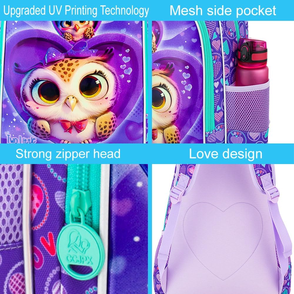 3pcs Backpack for Boys and Girls, 16” Kids Kindergarten Bookbag with Lunch Box, Cute Elementary Backpacks for Boy Girl