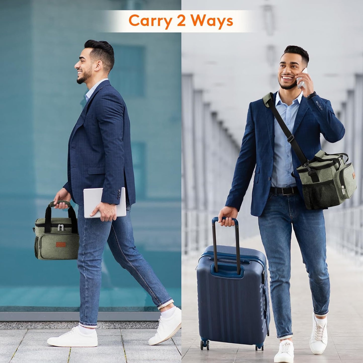 Lifewit Lunch Bag for Men, Insulated Lunch Box Leakproof Soft Cooler Cooling Tote for Adult Women, Waterproof Reusable Lunch Bags for Work Office Outdoor Picnic Camping, Black, 12-Can (9L)