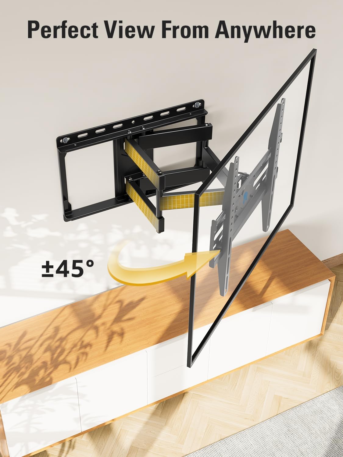 Mounting Dream TV Wall Mount for Most 32-65" Flat Screen TVs, Full Motion TV Mount with Dual Swivel Articulating Arms, Easy for TV Centering, Max VESA 400x400mm, 99 lbs Loading MD2380